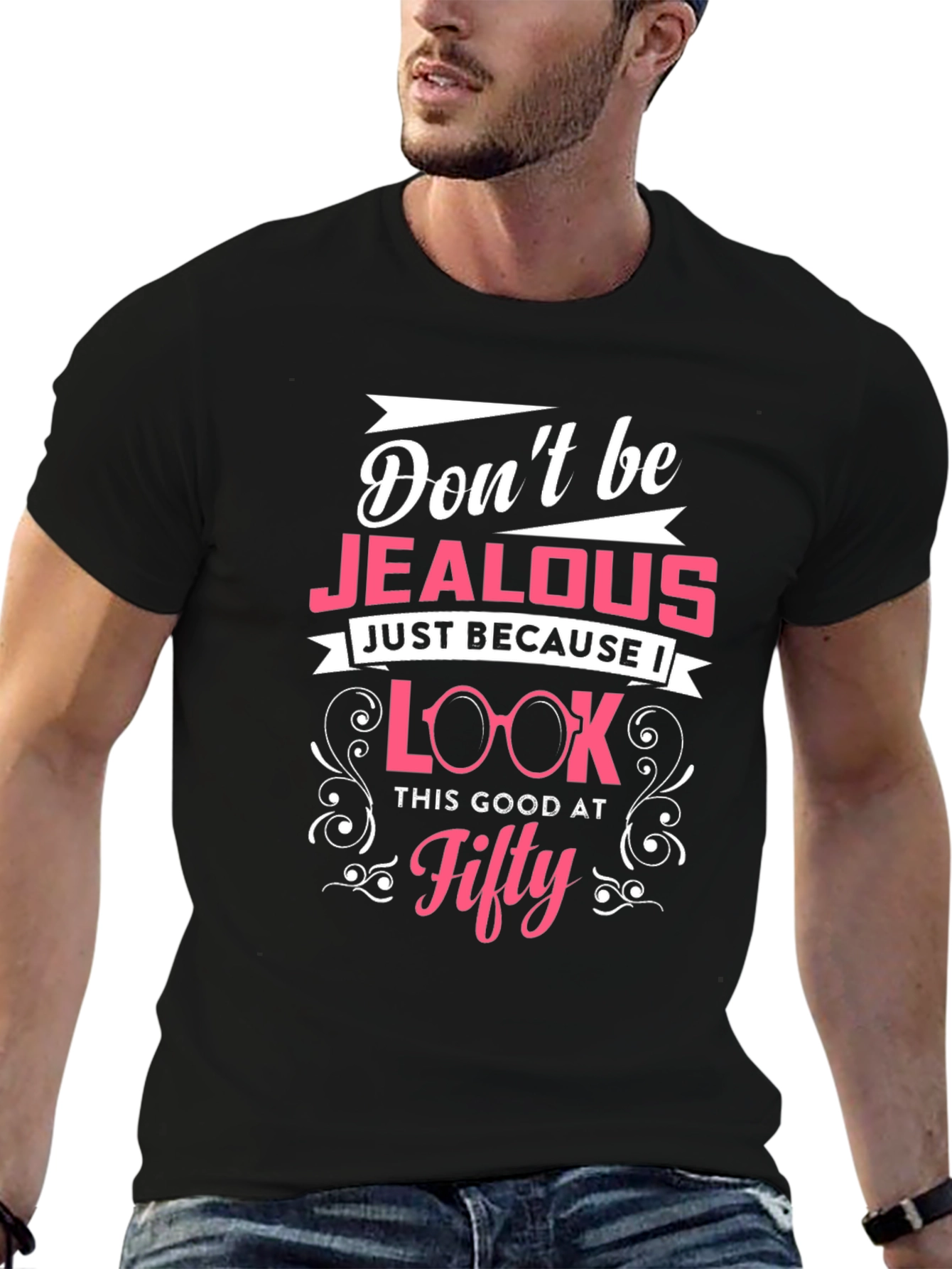 Black Don't Be Jealous Fifty T-Shirt view 6