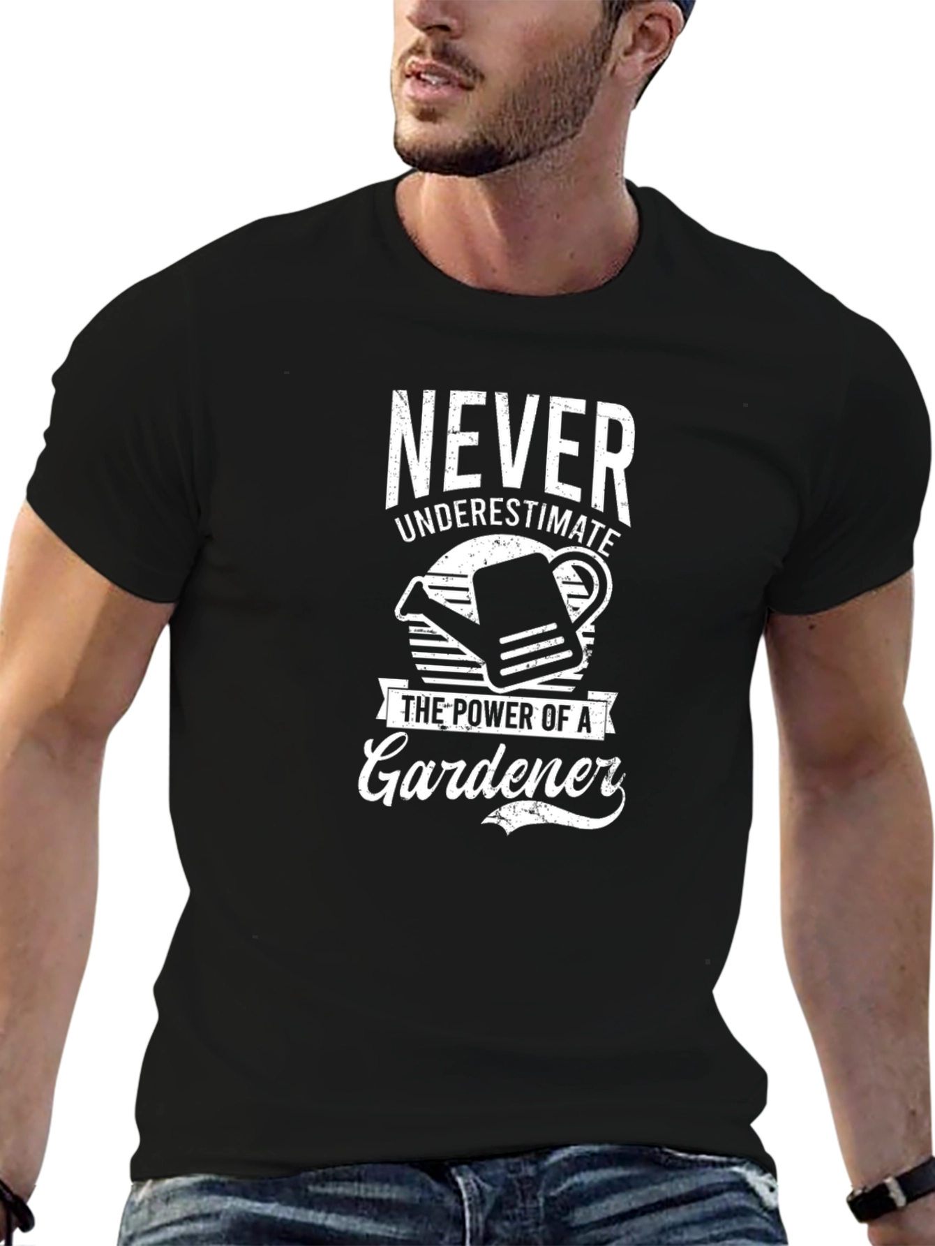 Black Gardener T-Shirt - Never Underestimate view 6