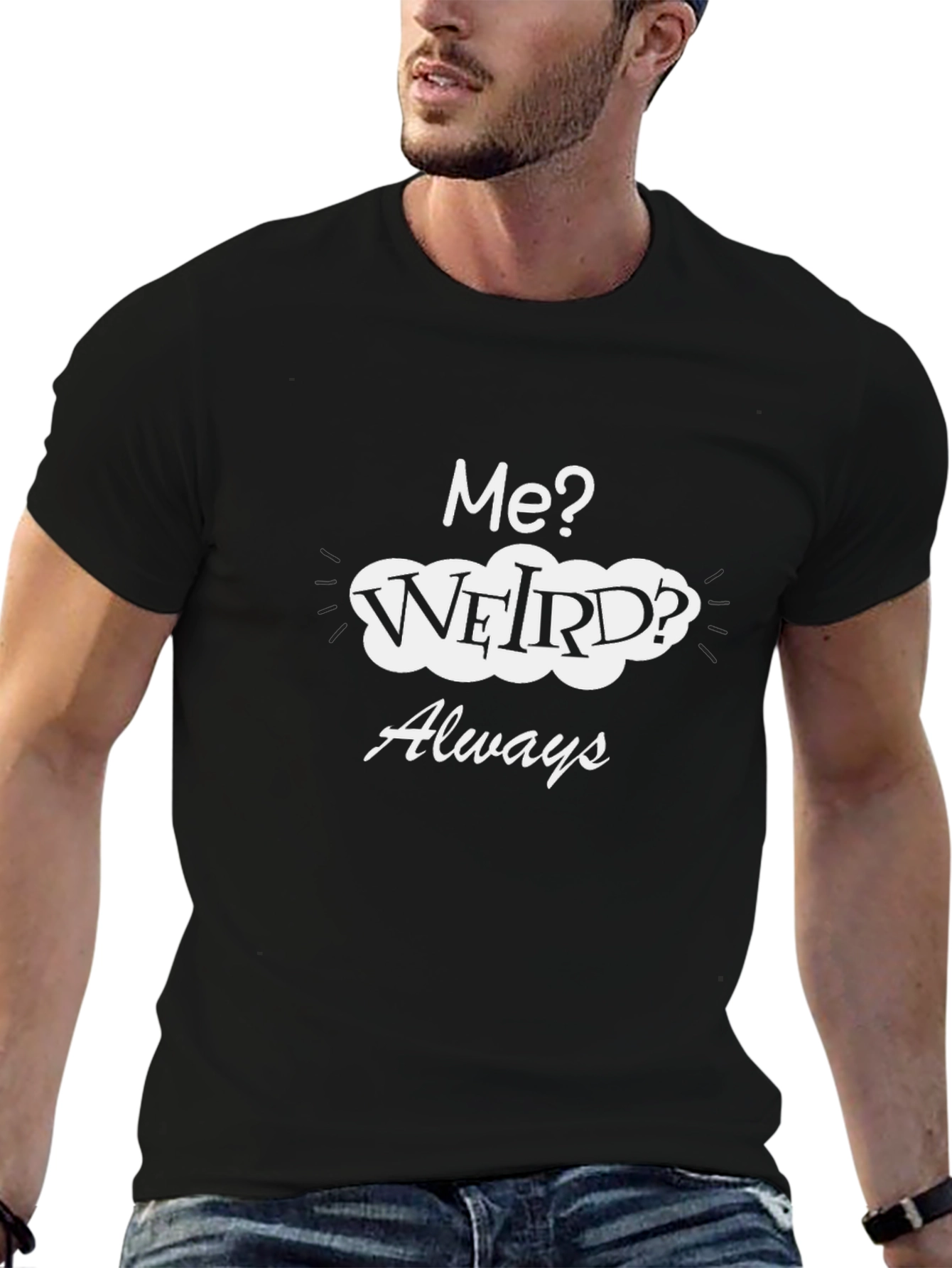 Black Me? Weird? Always Black Graphic Tee view 6