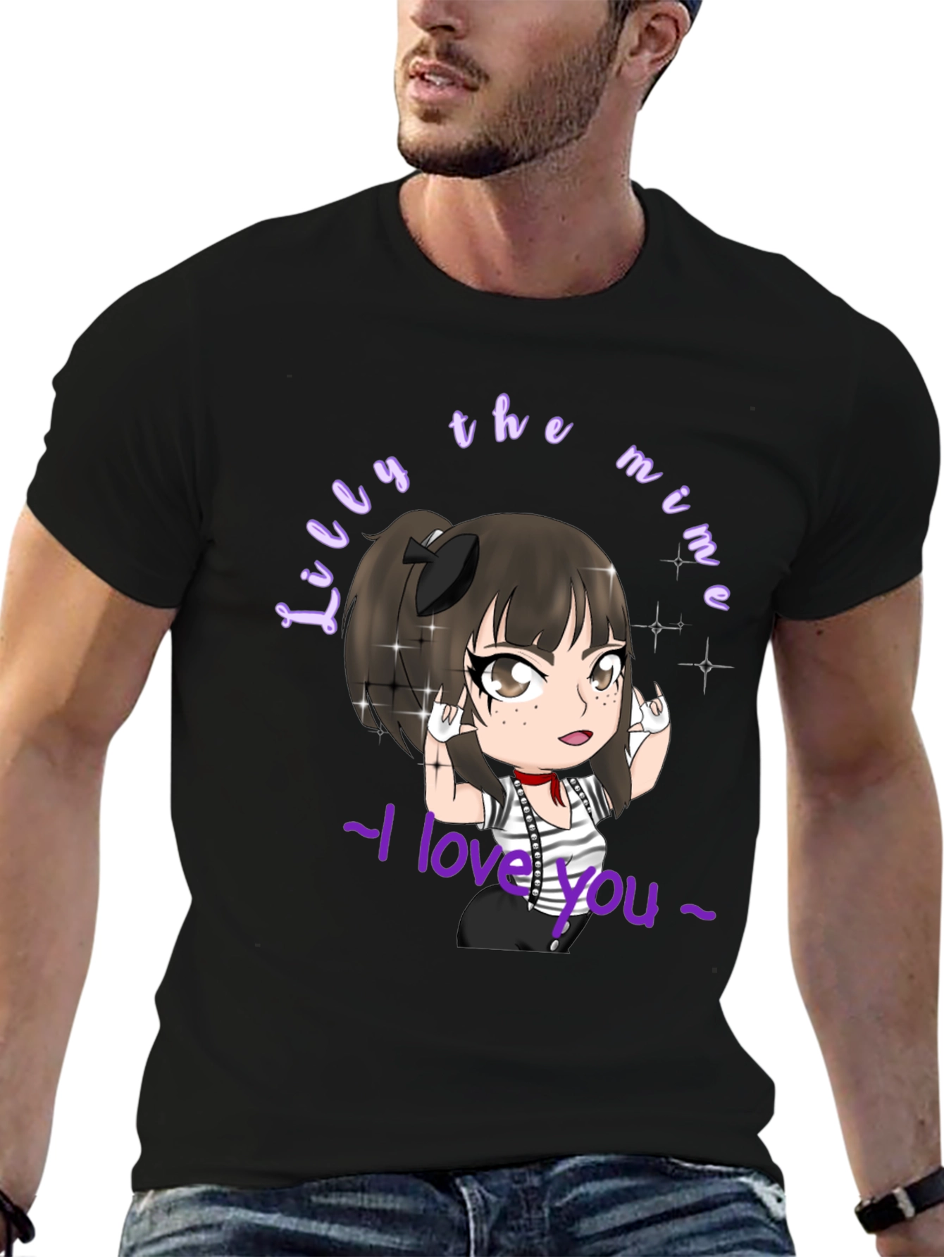 Black Lilly the Mime Graphic Tee view 6