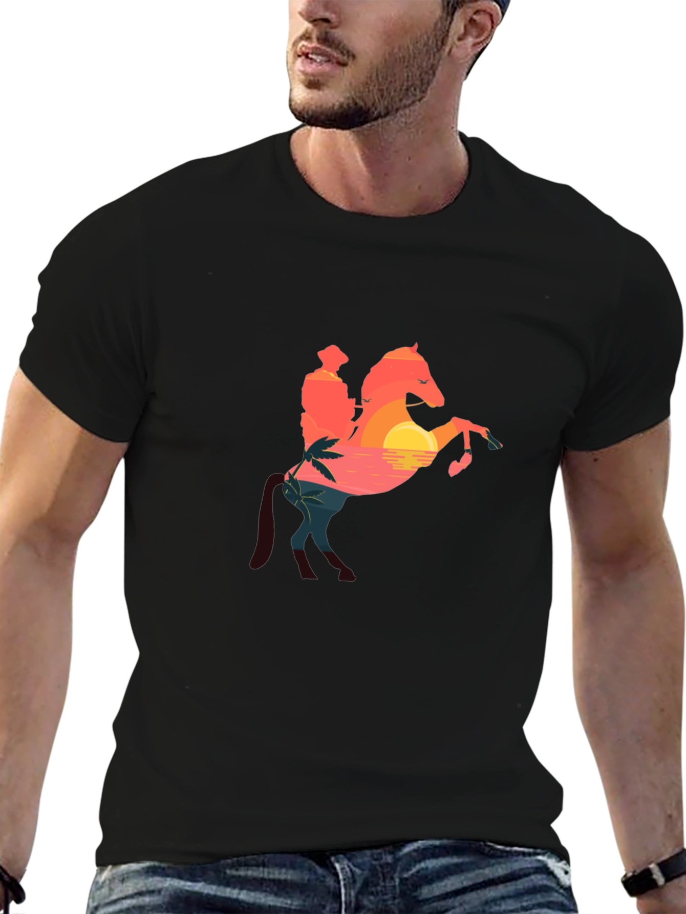 Black Sunset Rider Black T-Shirt view 6