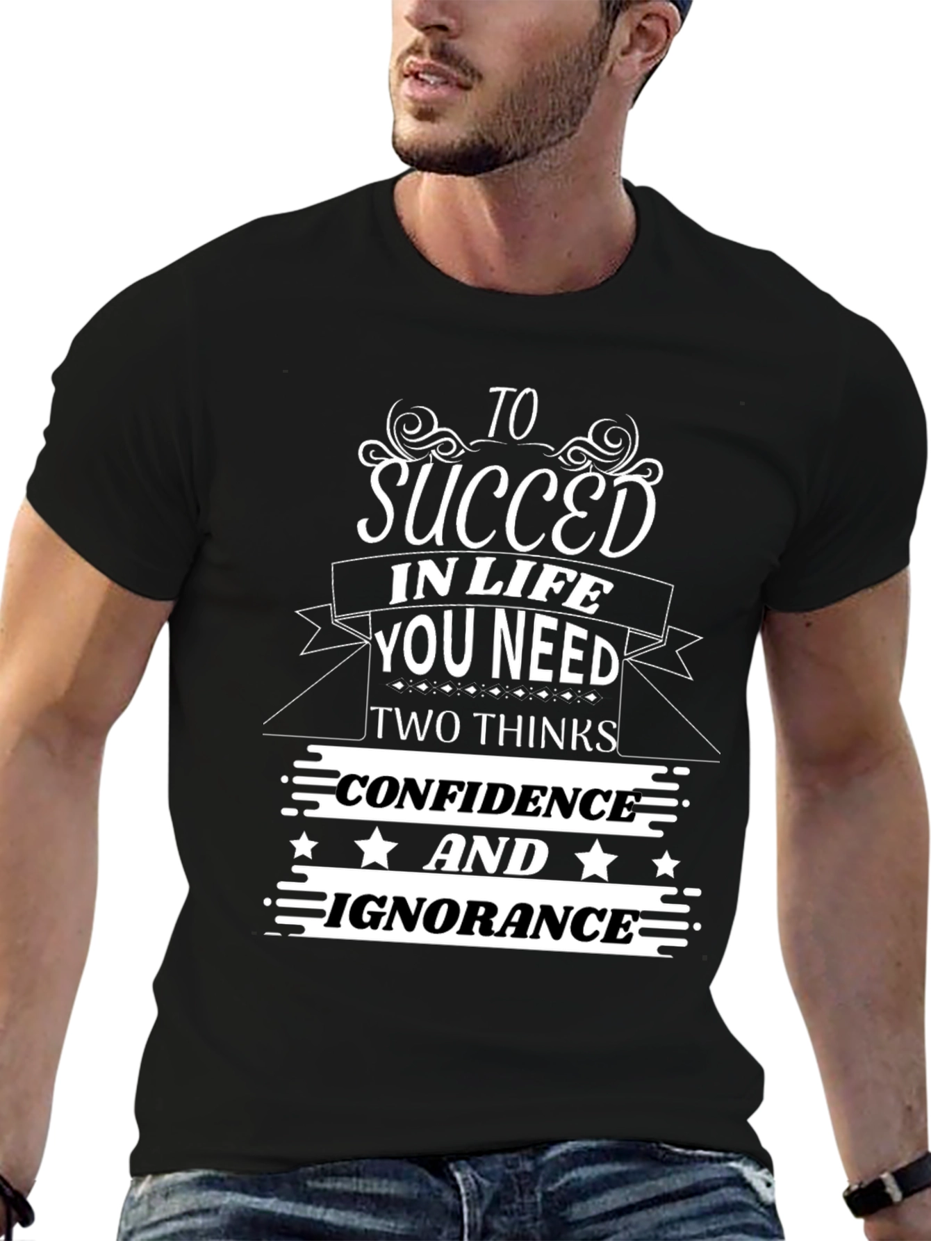 Black To Succeed in Life Funny Graphic Tee view 6