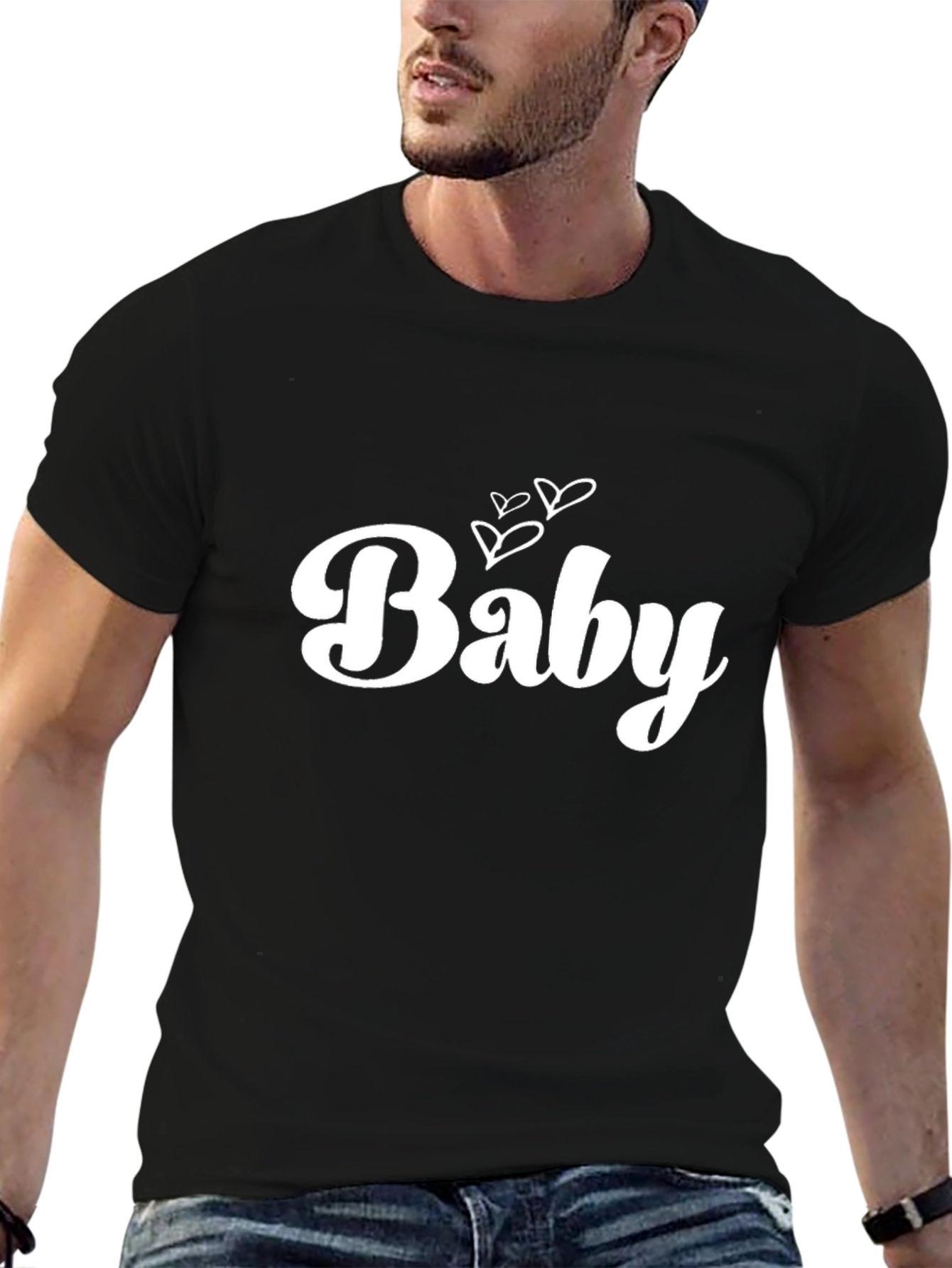 Black Baby Heart Tee - Black view 6