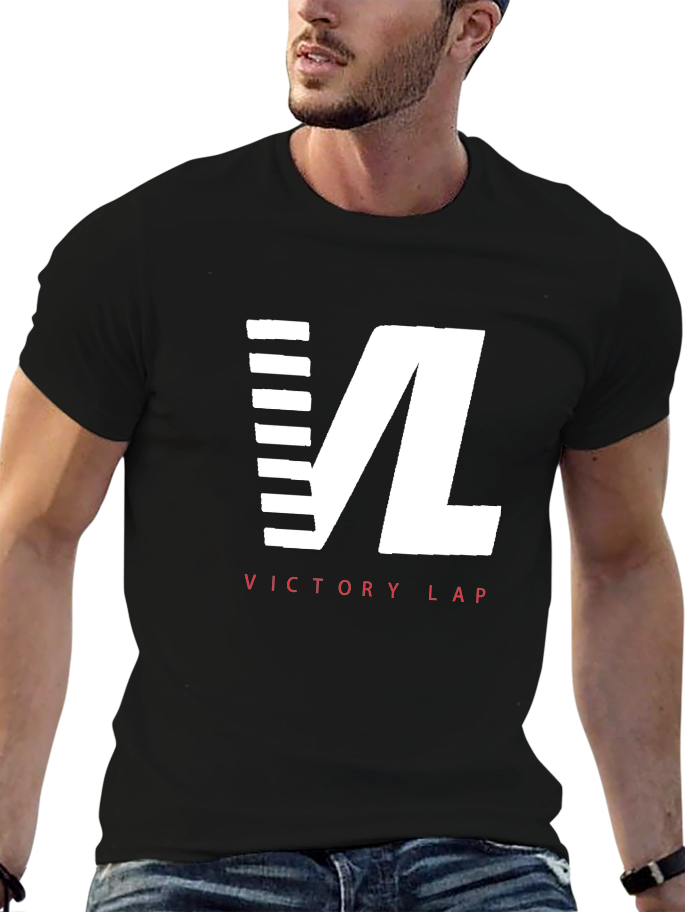 Black Victory Lap Graphic T-Shirt - Stylish Black Tee view 6