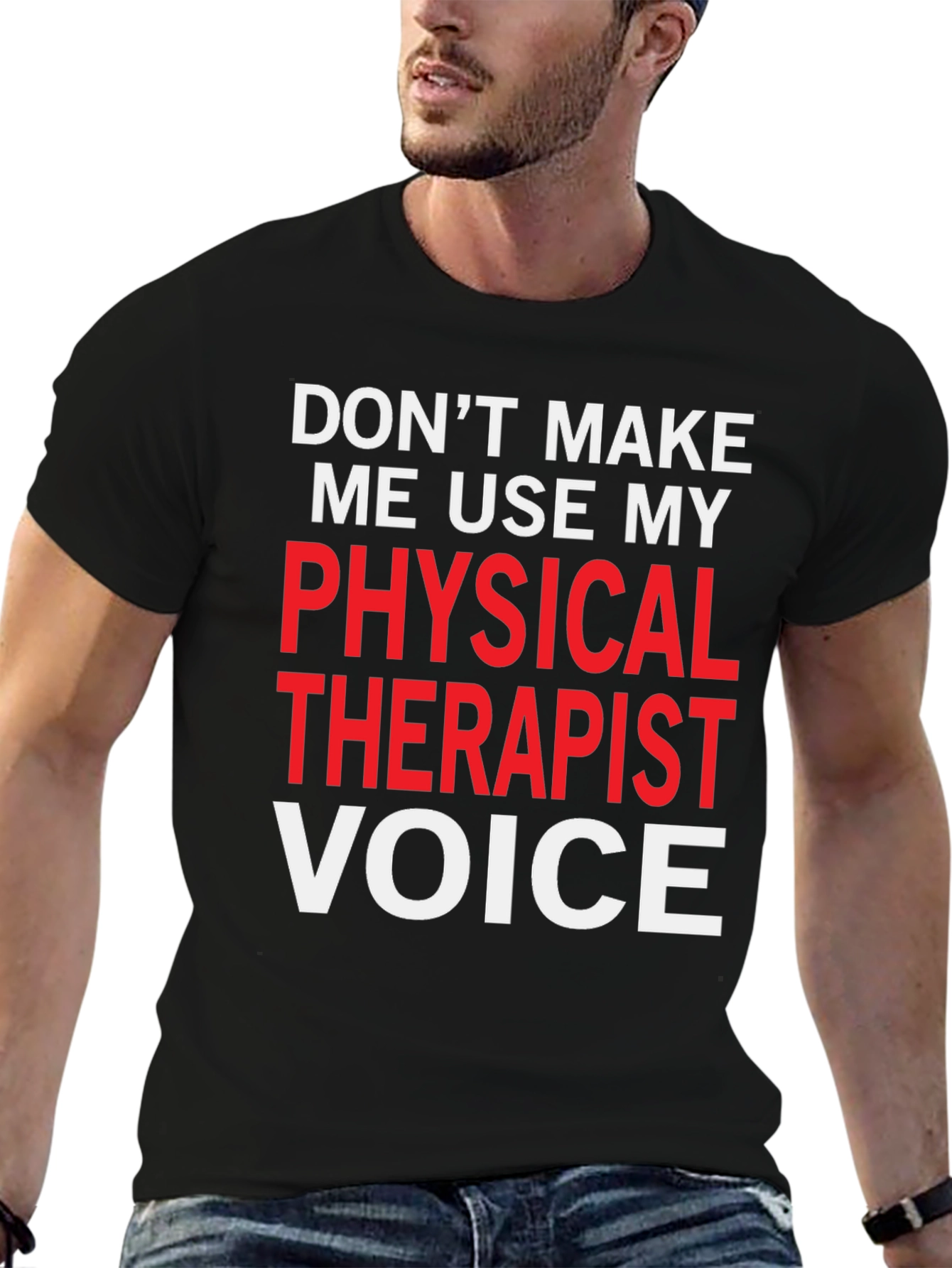 Black Physical Therapist Voice Graphic Tee view 6