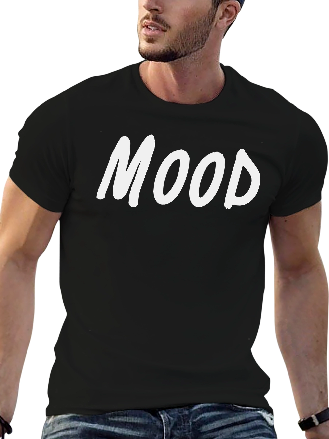 Black Mood Graphic Tee - Classic Black T-Shirt view 6