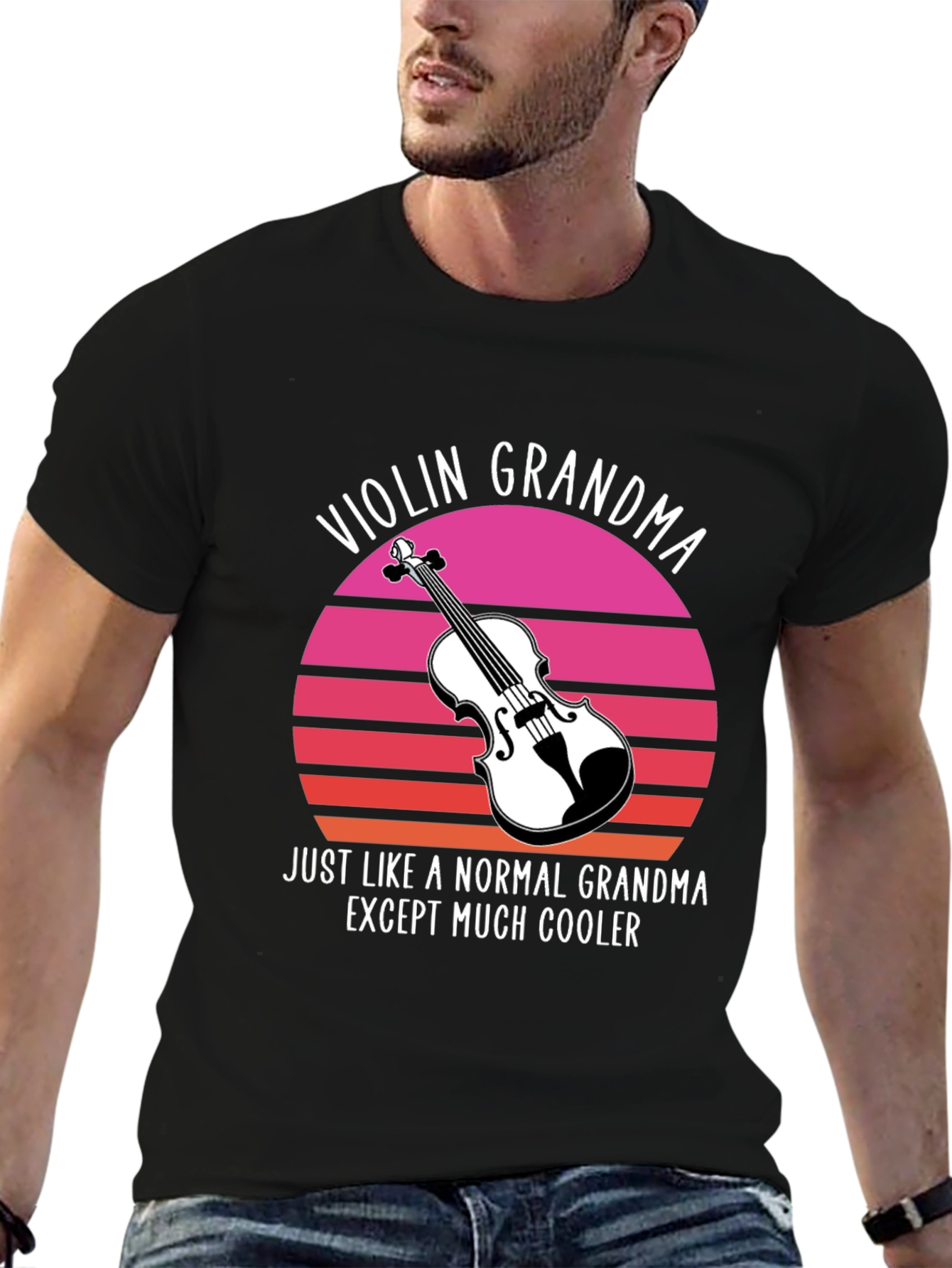 Black Violin Grandma T-Shirt - Cool Musician Gift view 6
