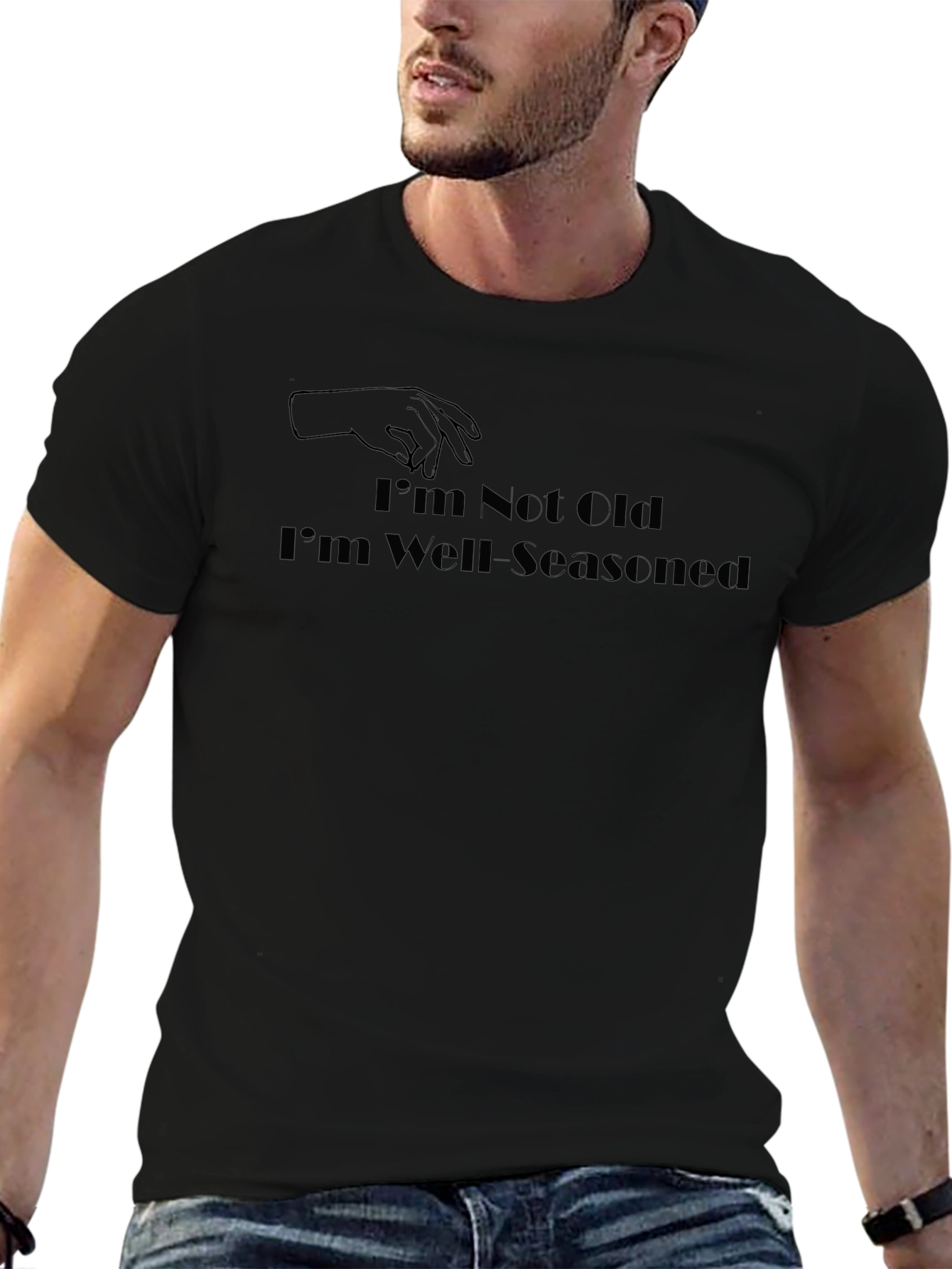 Black Well Seasoned T-Shirt - Funny Sarcastic Tee view 6