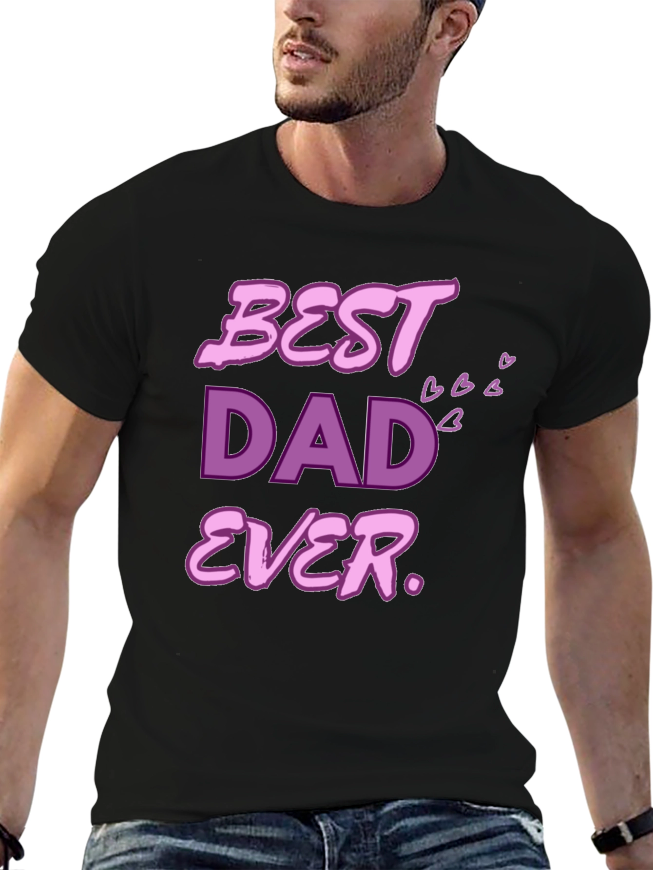 Black Best Dad Ever T-Shirt view 6