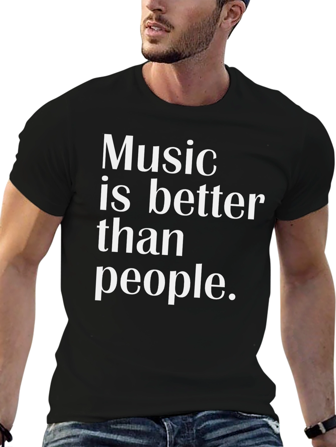 Black Music is Better Than People Graphic Tee view 6