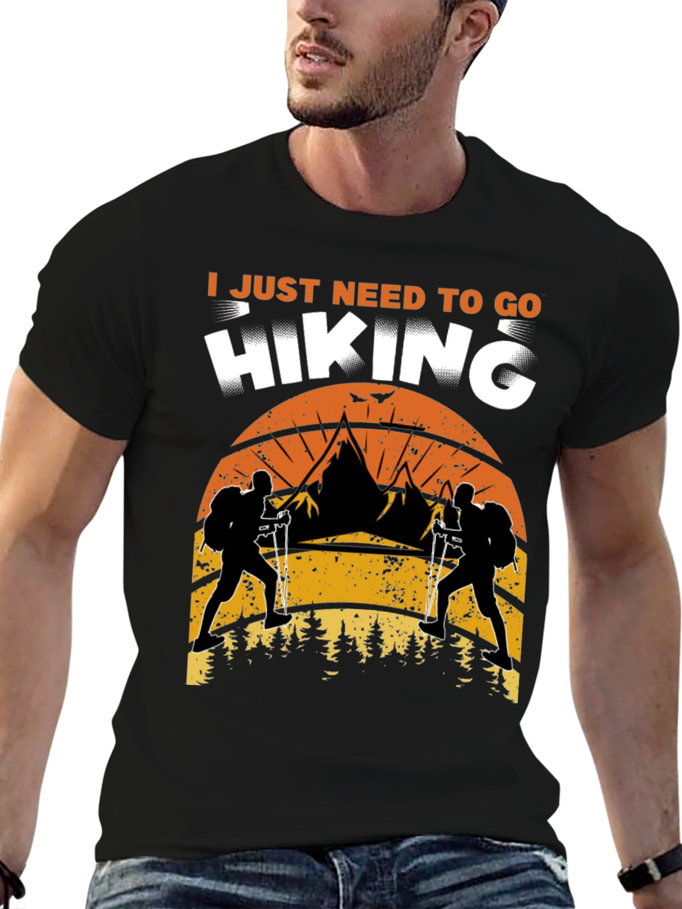 Black Hiking Adventure T-Shirt - Nature Explorer view 6