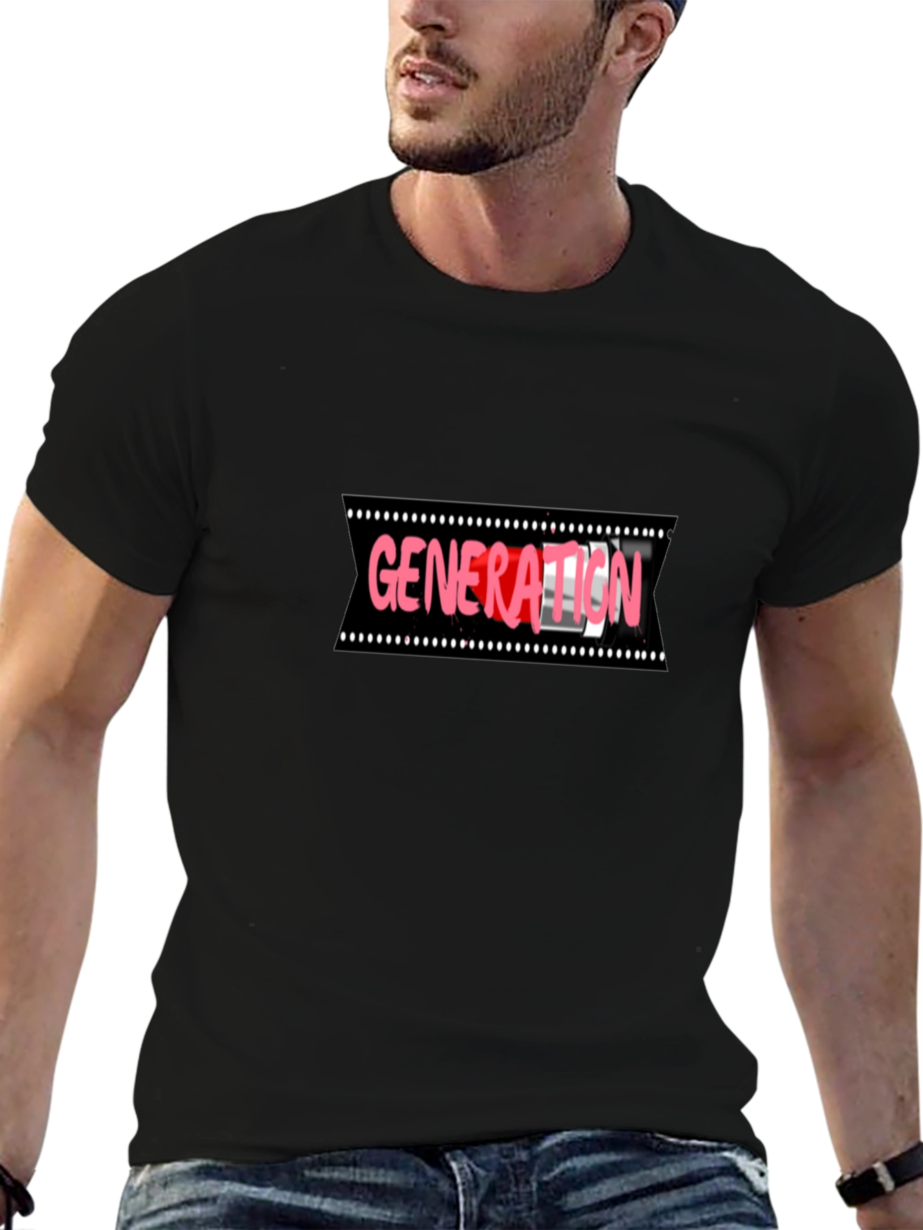 Black Generation T-Shirt - Black Crew Neck Tee view 6