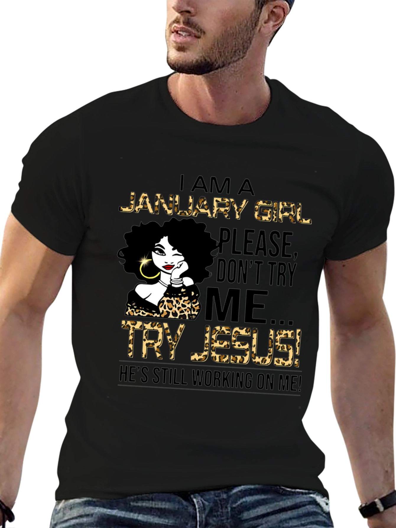 January Girl Leopard Print T-Shirt - 6