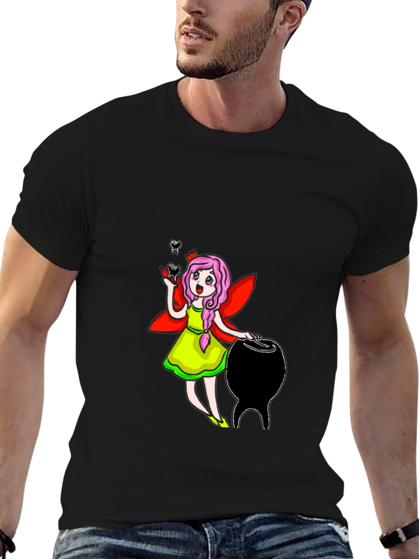 Black Tooth Fairy Graphic T-Shirt view 6
