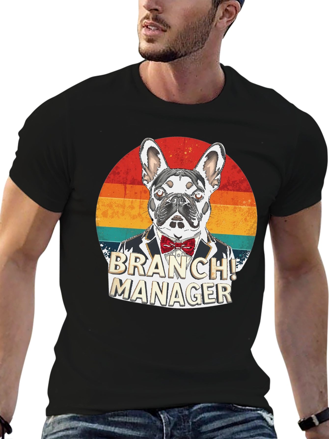 Black Branch Manager Bulldog T-Shirt view 6