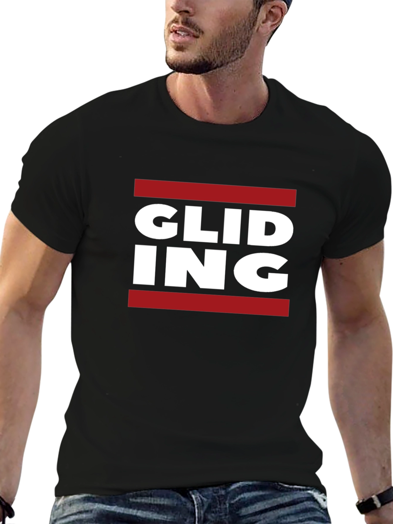 Black Gliding Graphic Tee - Comfort Fit view 6