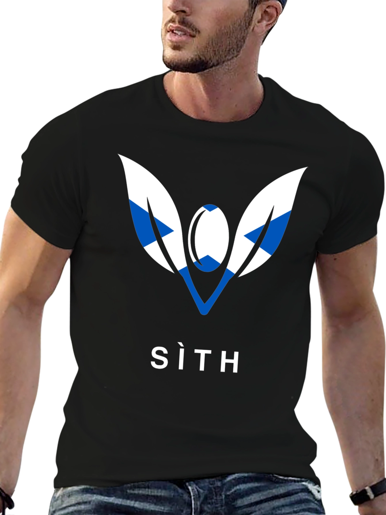 Black SITH Graphic Tee - Black Cotton Blend T-Shirt view 6