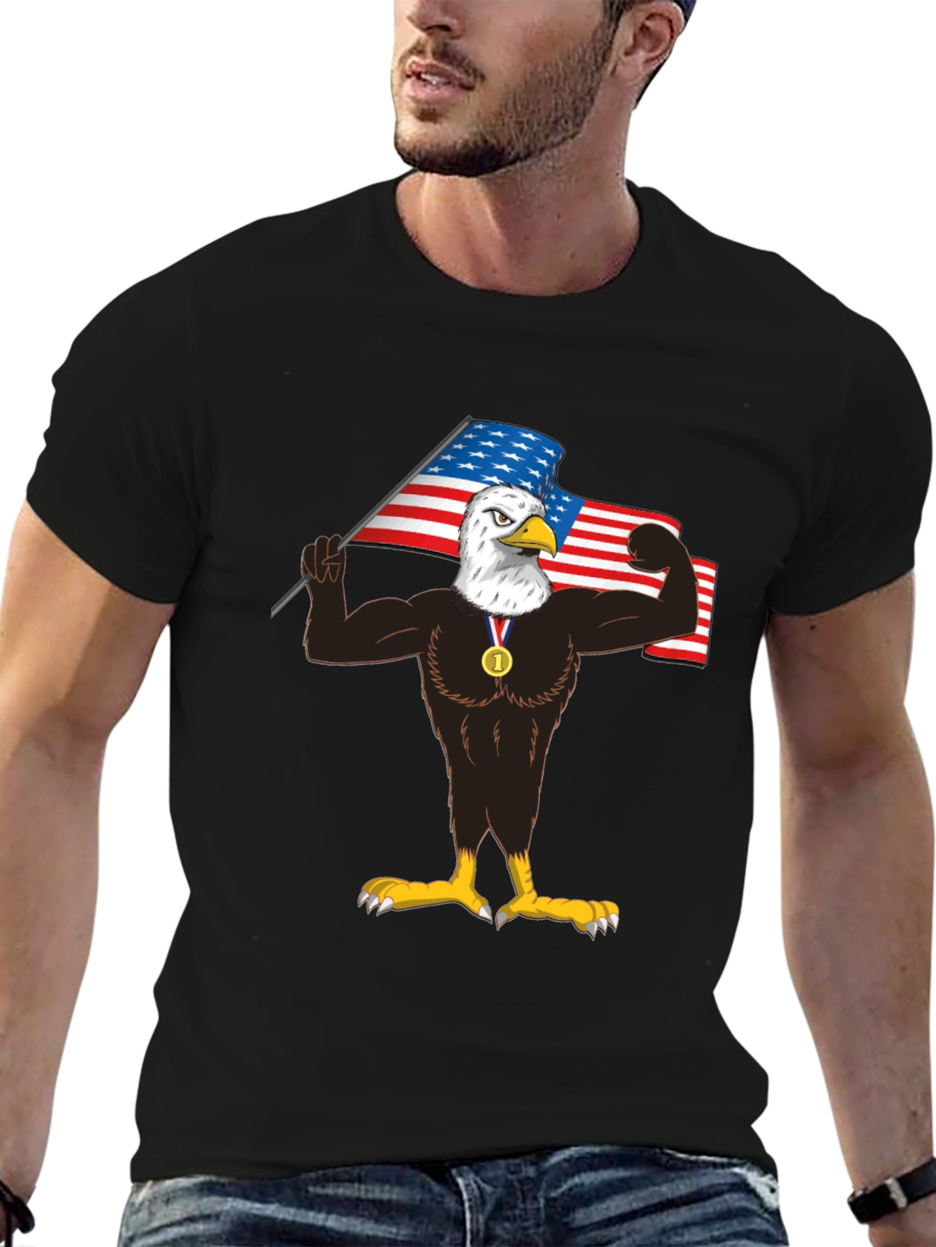 Patriotic Eagle Graphic Tee - USA Pride - 6