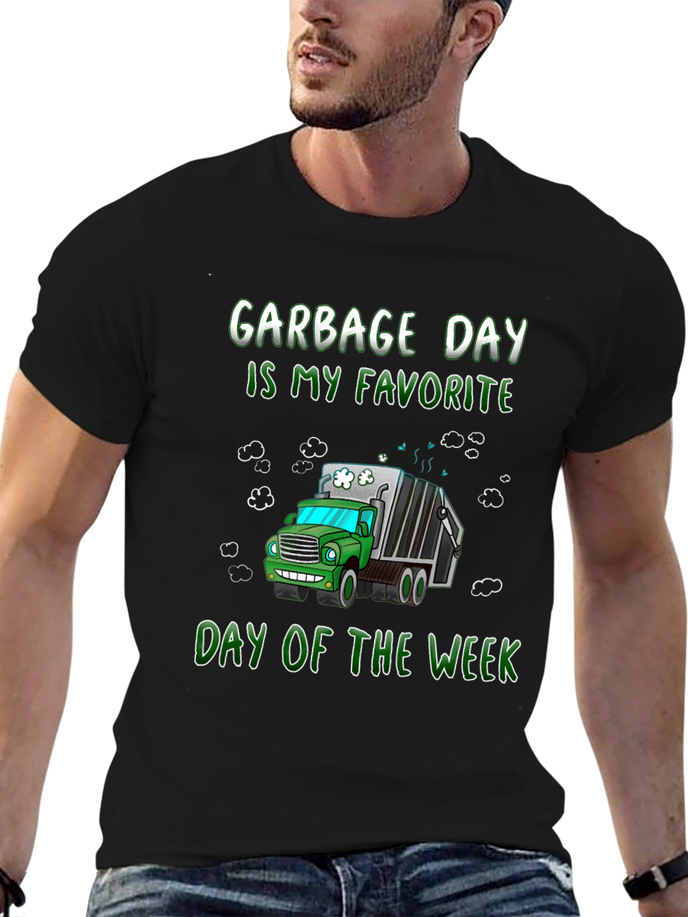 Black Garbage Day T-Shirt: Fun & Unique Graphic Tee view 6