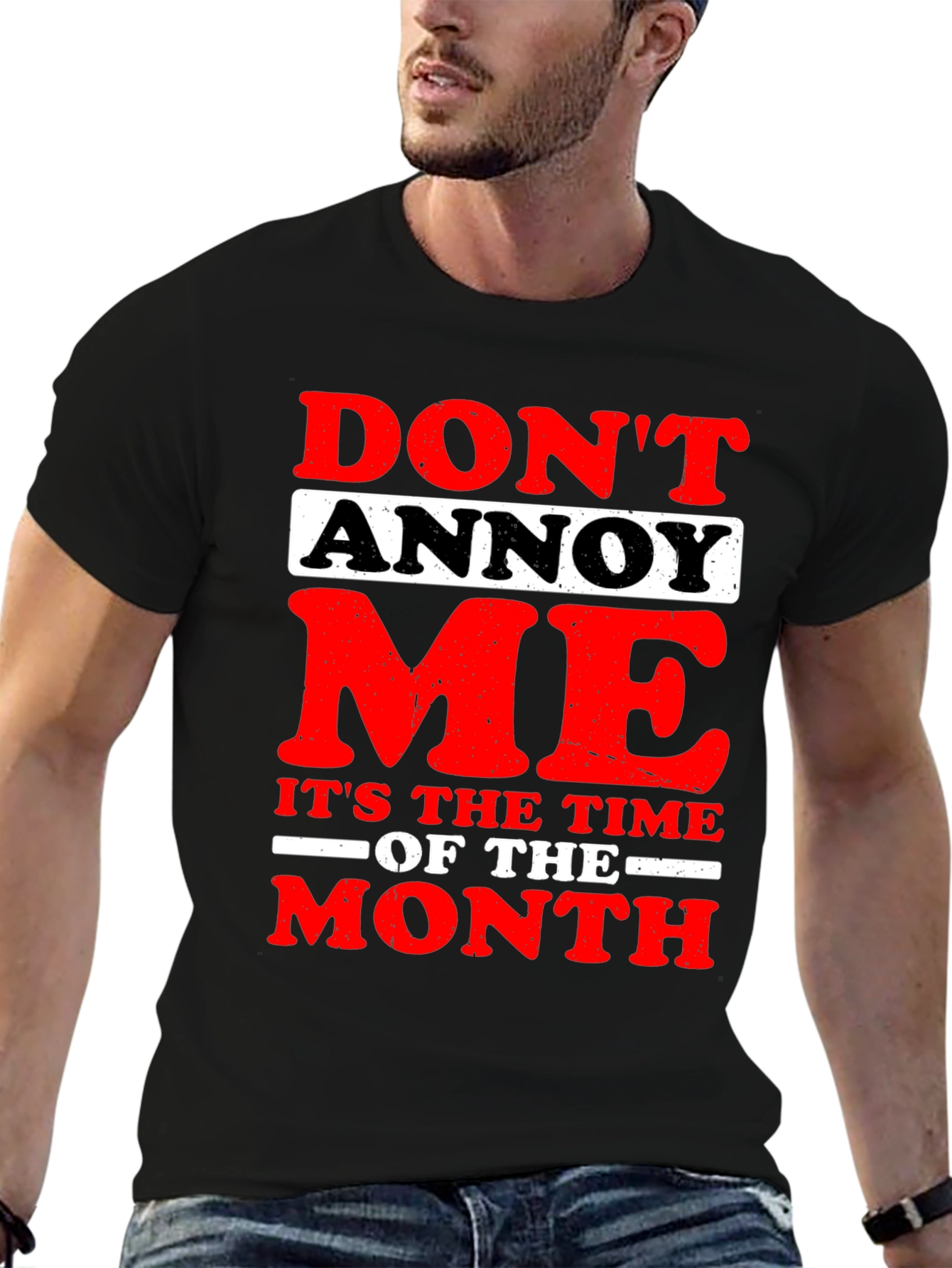 Black Funny "Don't Annoy Me" Graphic T-Shirt view 6