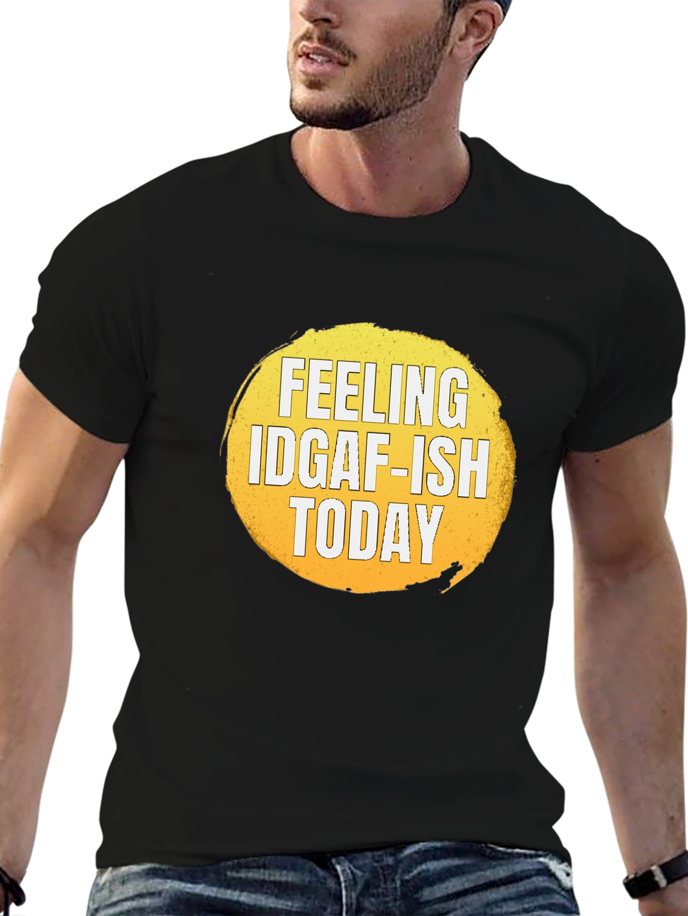 Black Feeling IDGAF-ISH Today Graphic T-Shirt view 6