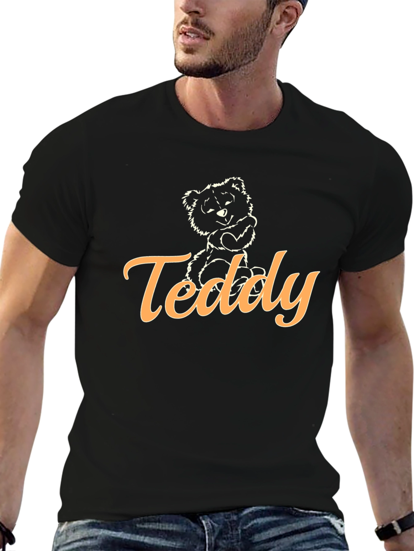 Black Teddy Bear Graphic Tee - Classic Comfort view 6