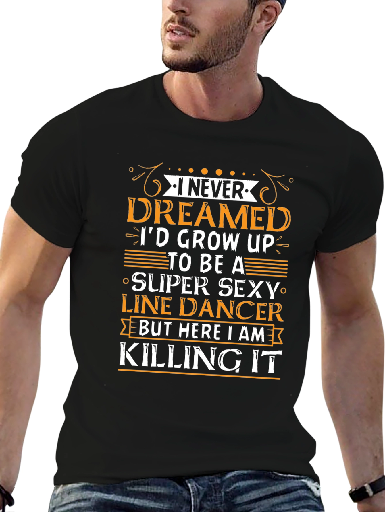 Black Super Sexy Line Dancer Graphic Tee view 6