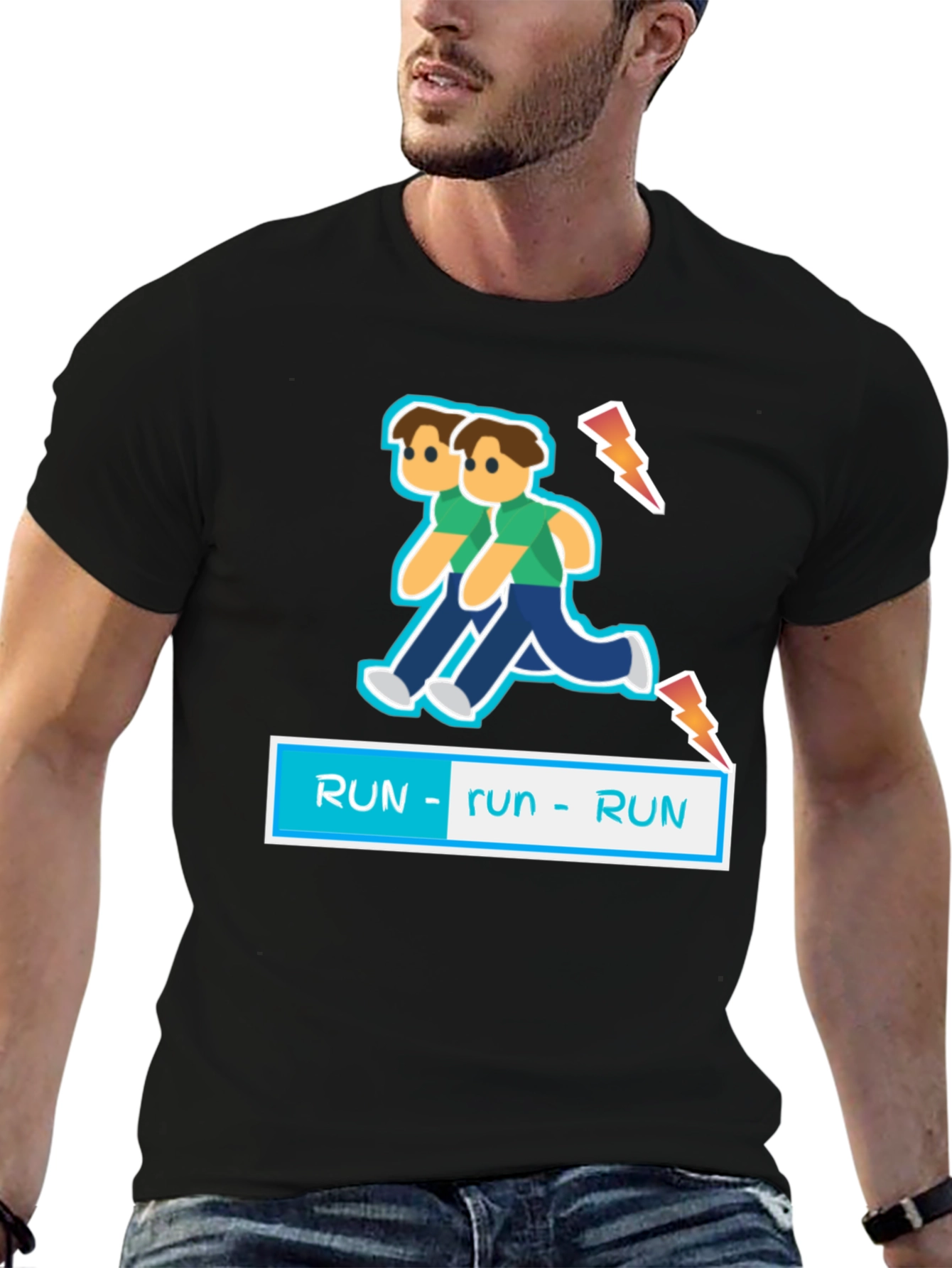 Black Run Double Trouble T-Shirt view 6