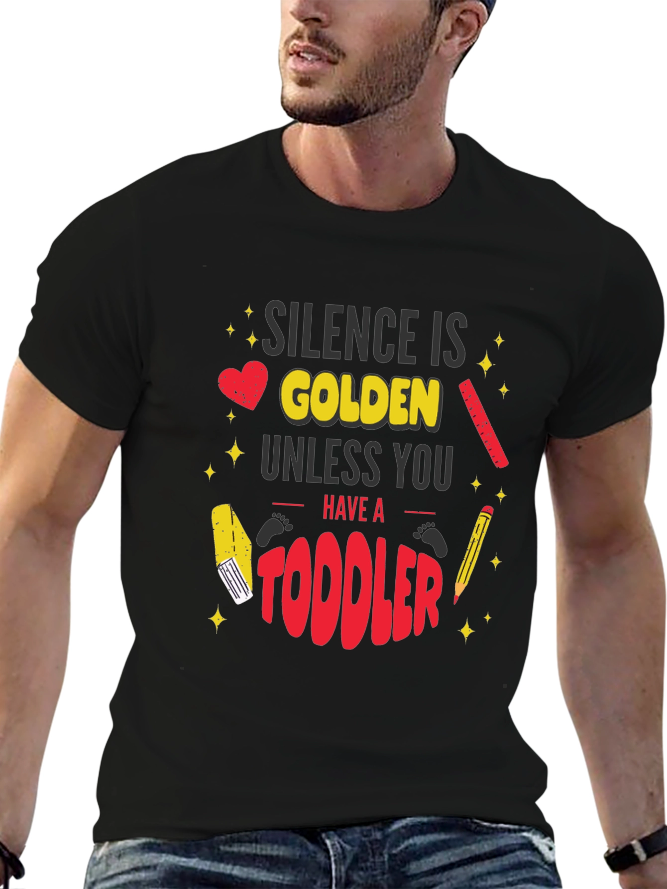 Black Silence is Golden Toddler Graphic T-Shirt view 6