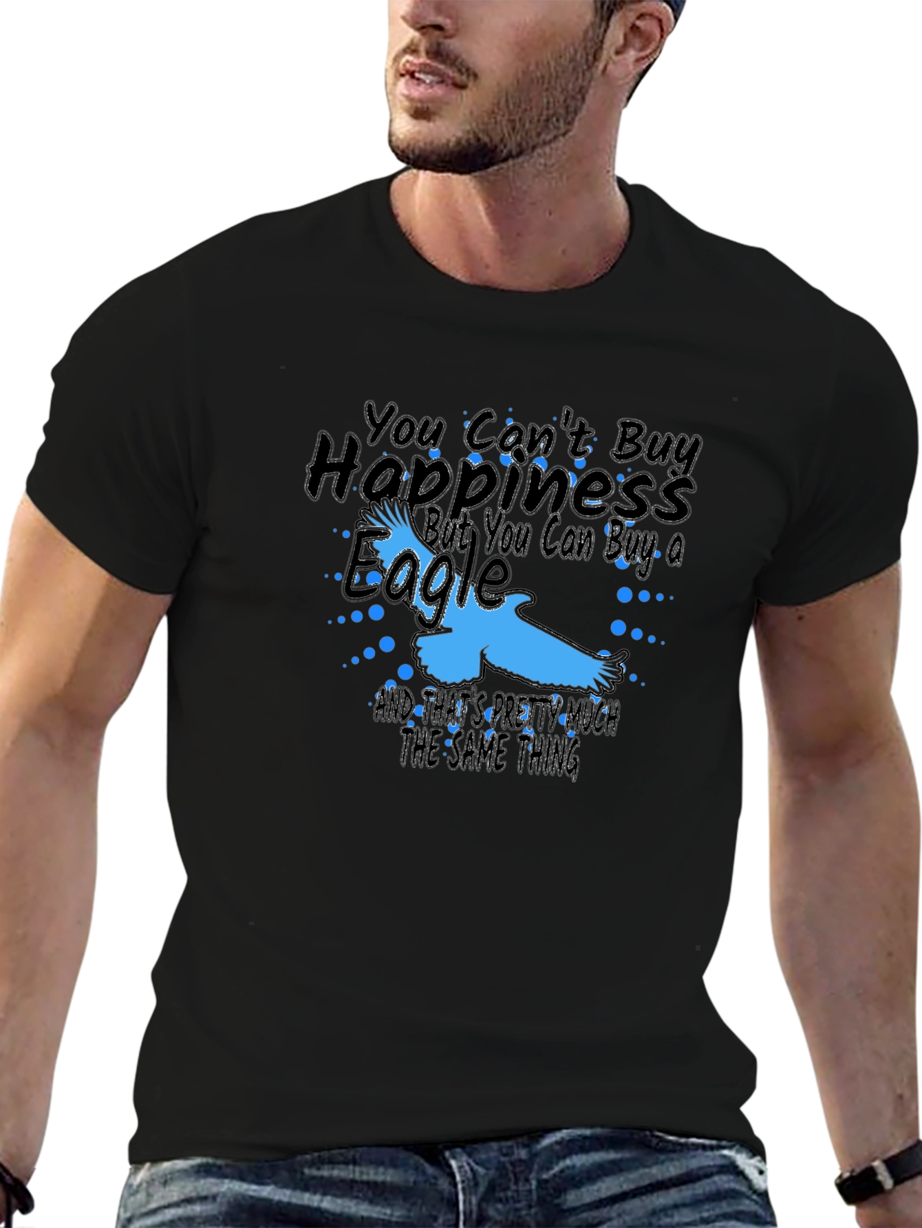 Black Eagle Happiness T-Shirt - Buy an Eagle view 6