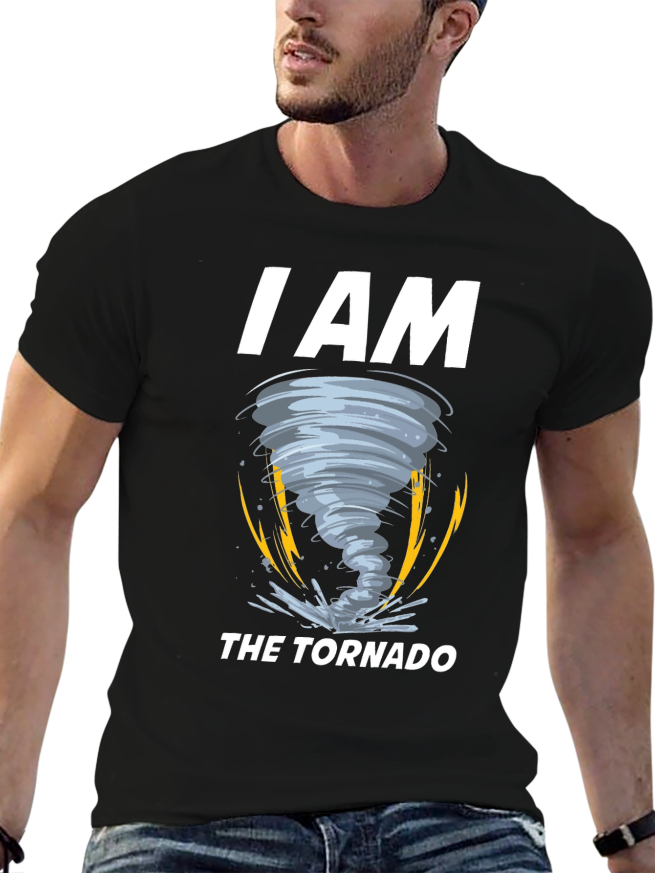 Black I Am The Tornado Graphic T-Shirt view 6