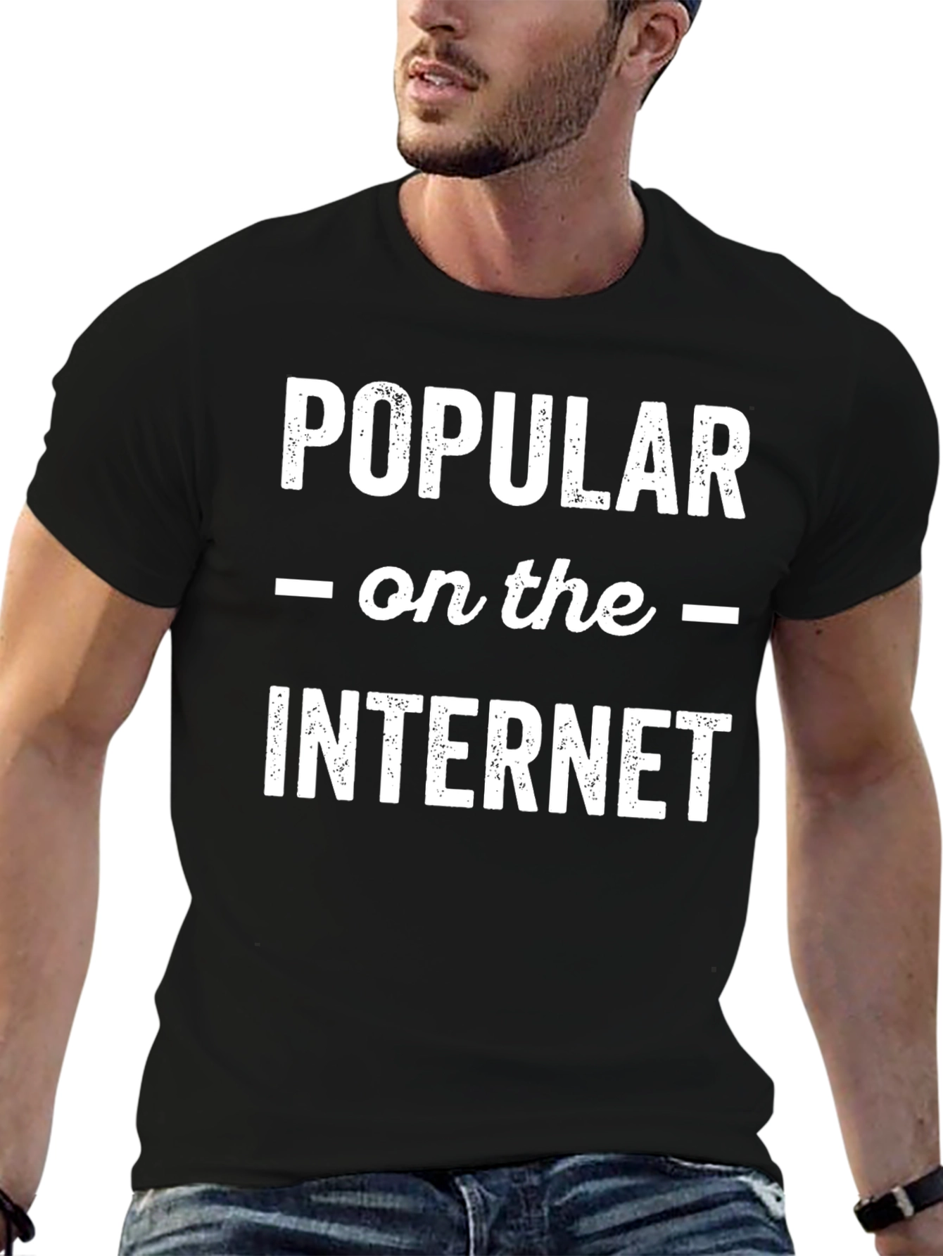 Black Popular on the Internet Graphic Tee view 6