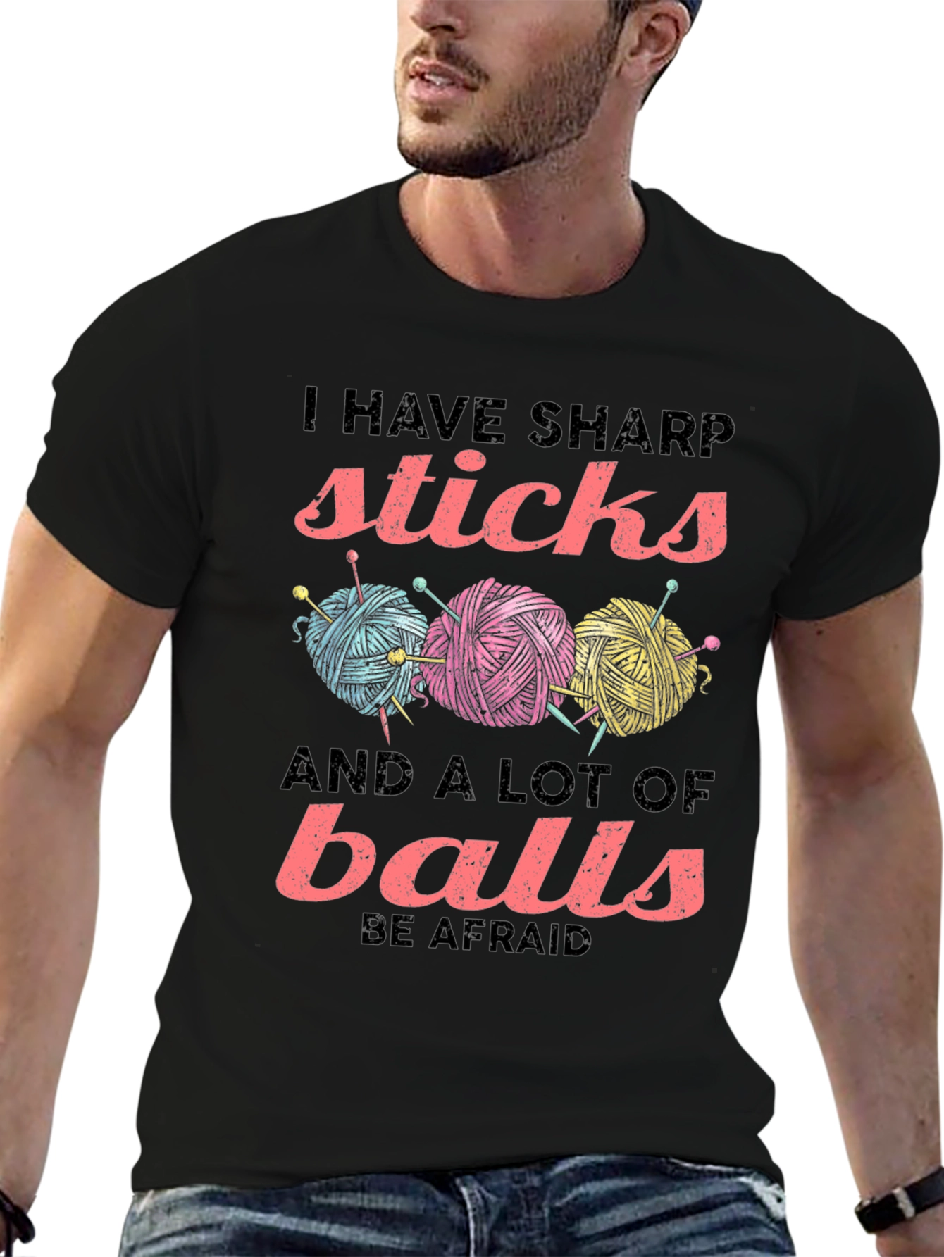 Black Sharp Sticks and a Lot of Balls T-Shirt view 6