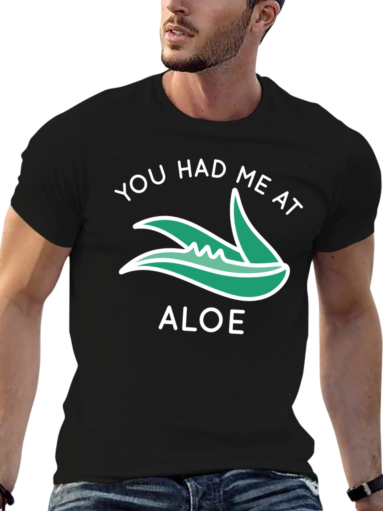 Black You Had Me At Aloe T-Shirt view 6