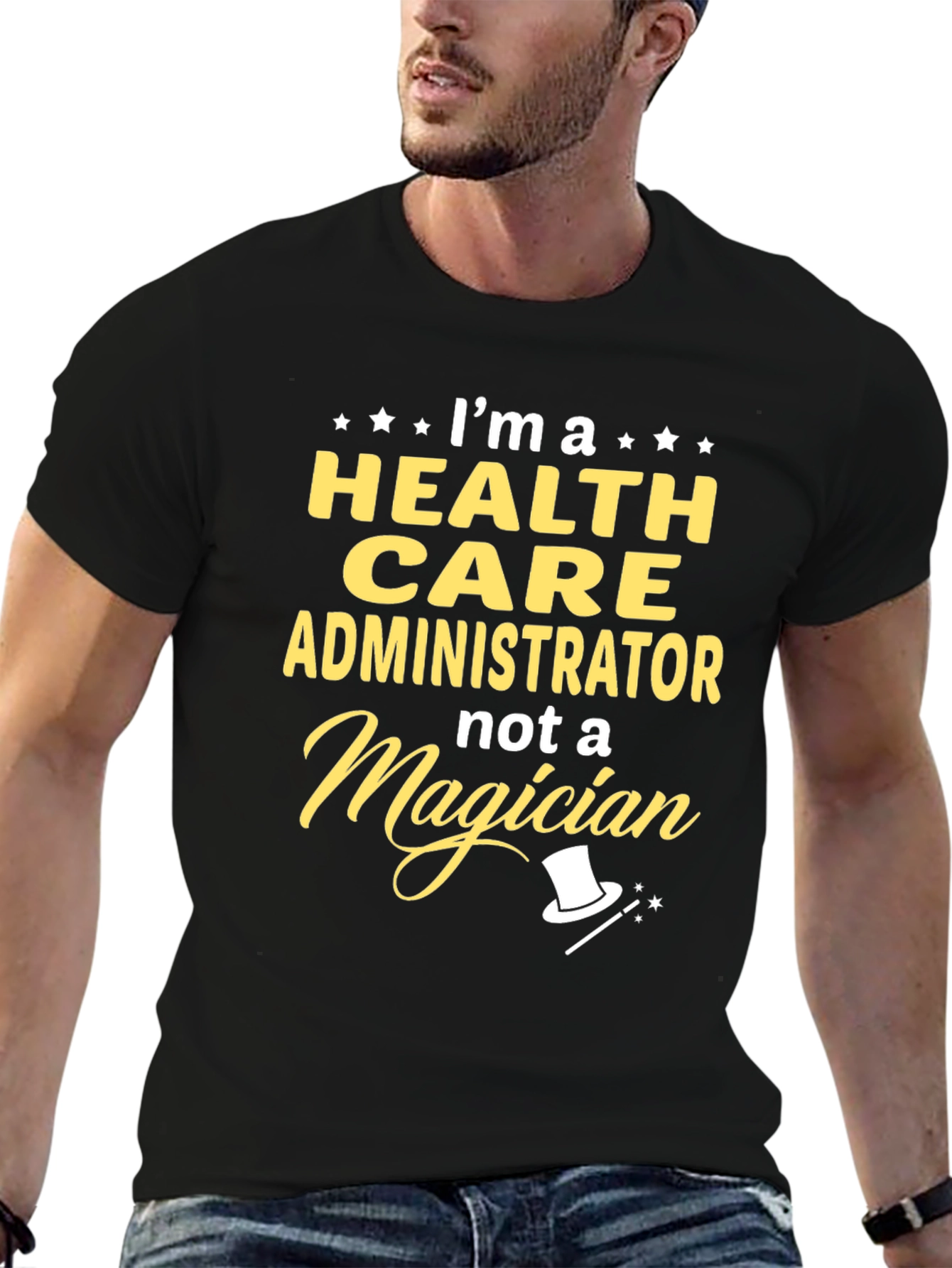 Black Health Care Administrator Funny T-Shirt view 6