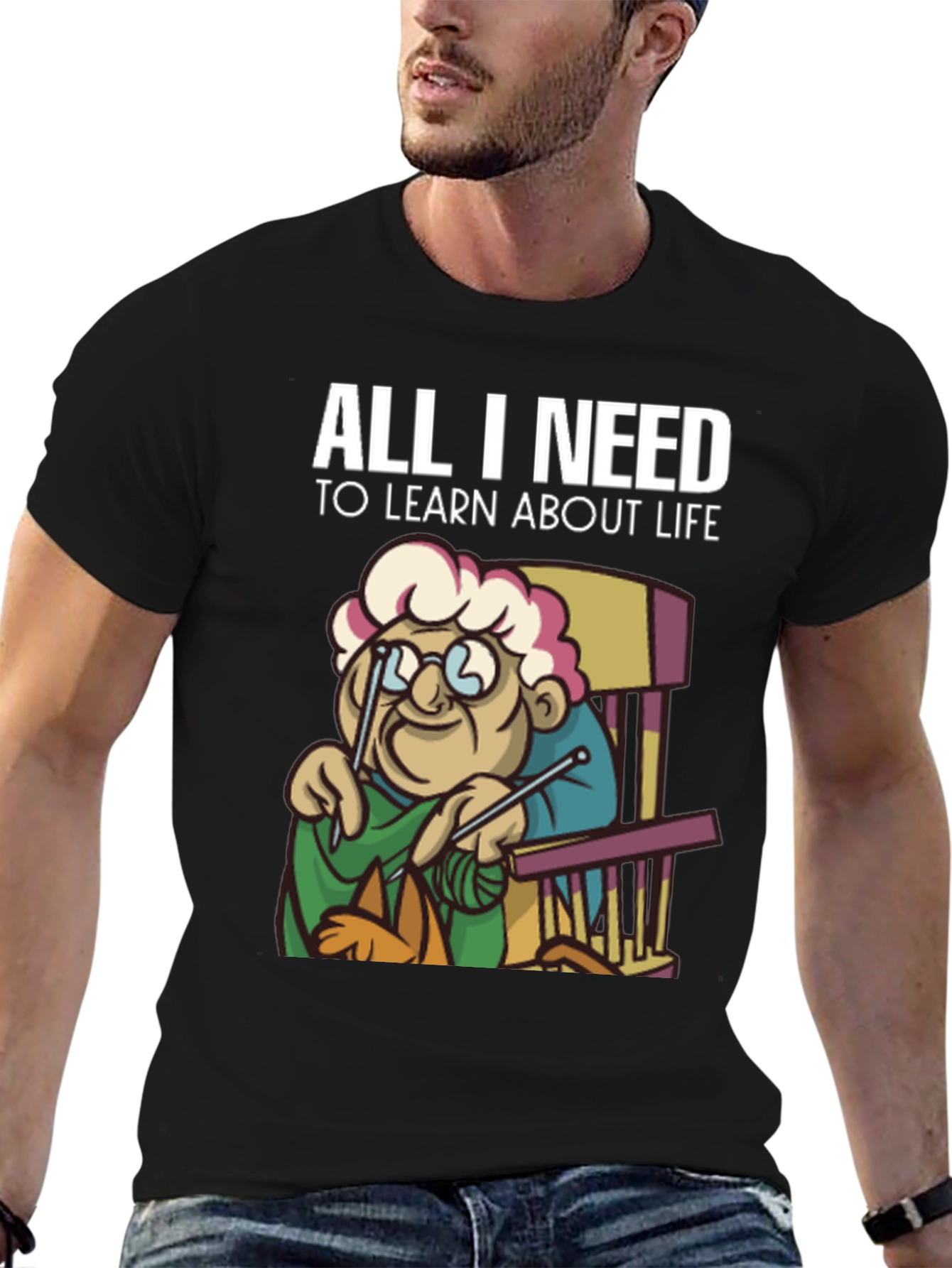 Black All I Need to Learn About Life T-Shirt view 6