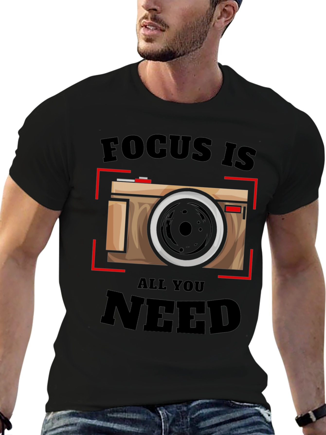 Focus Is All You Need - Camera Graphic T-Shirt - 6