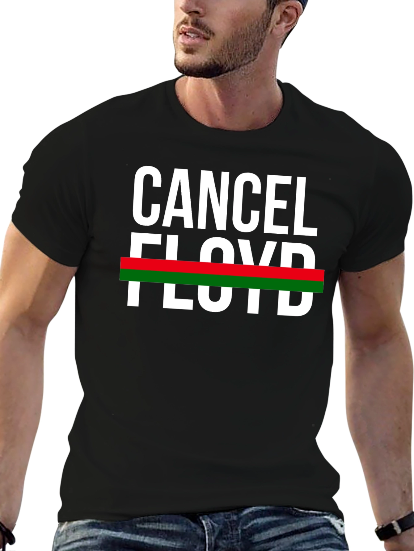 Black Cancel Floyd T-Shirt - Black Graphic Tee view 6