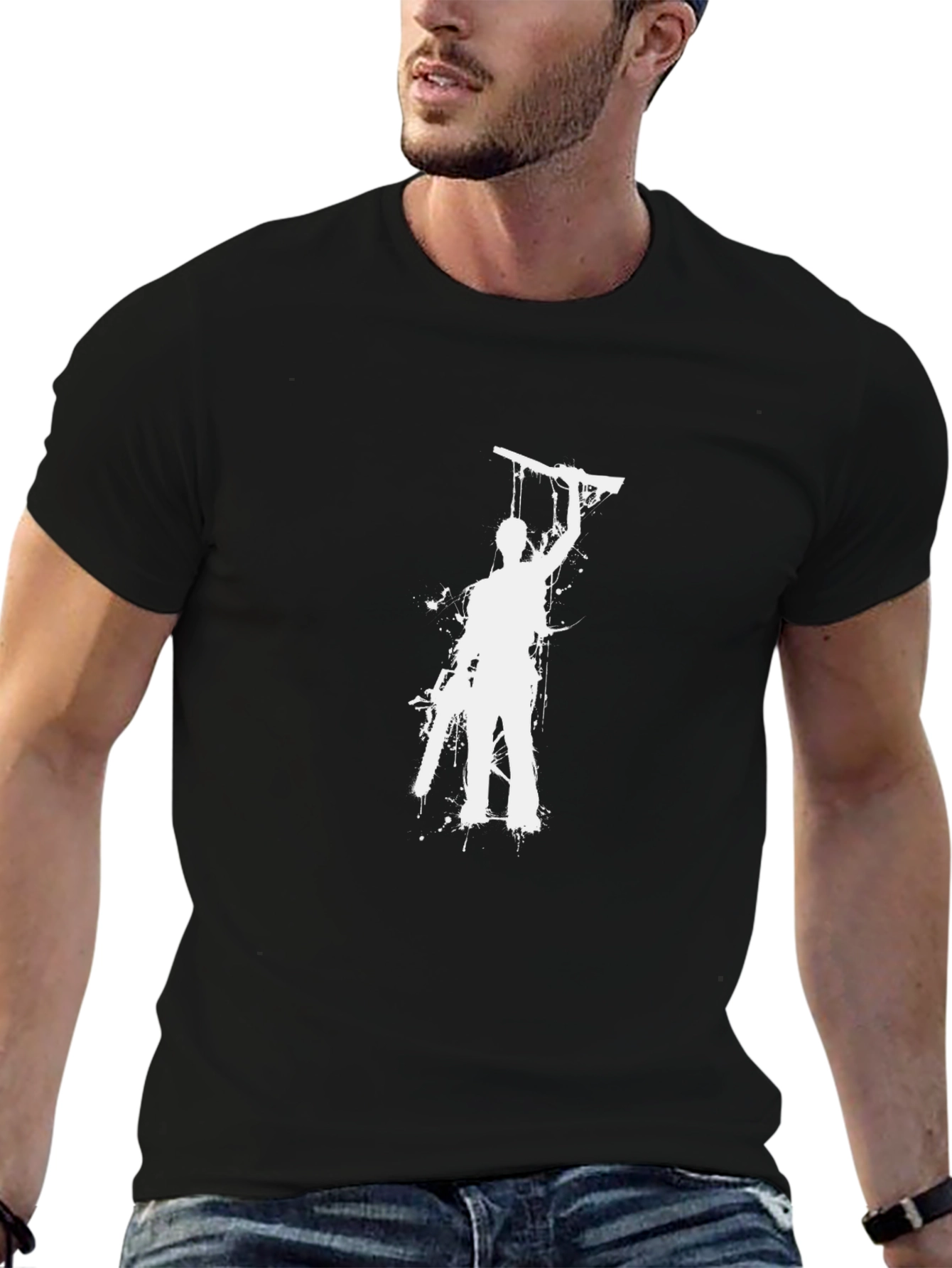 Black Evil Dead Ash T-Shirt - Groovy Design view 6