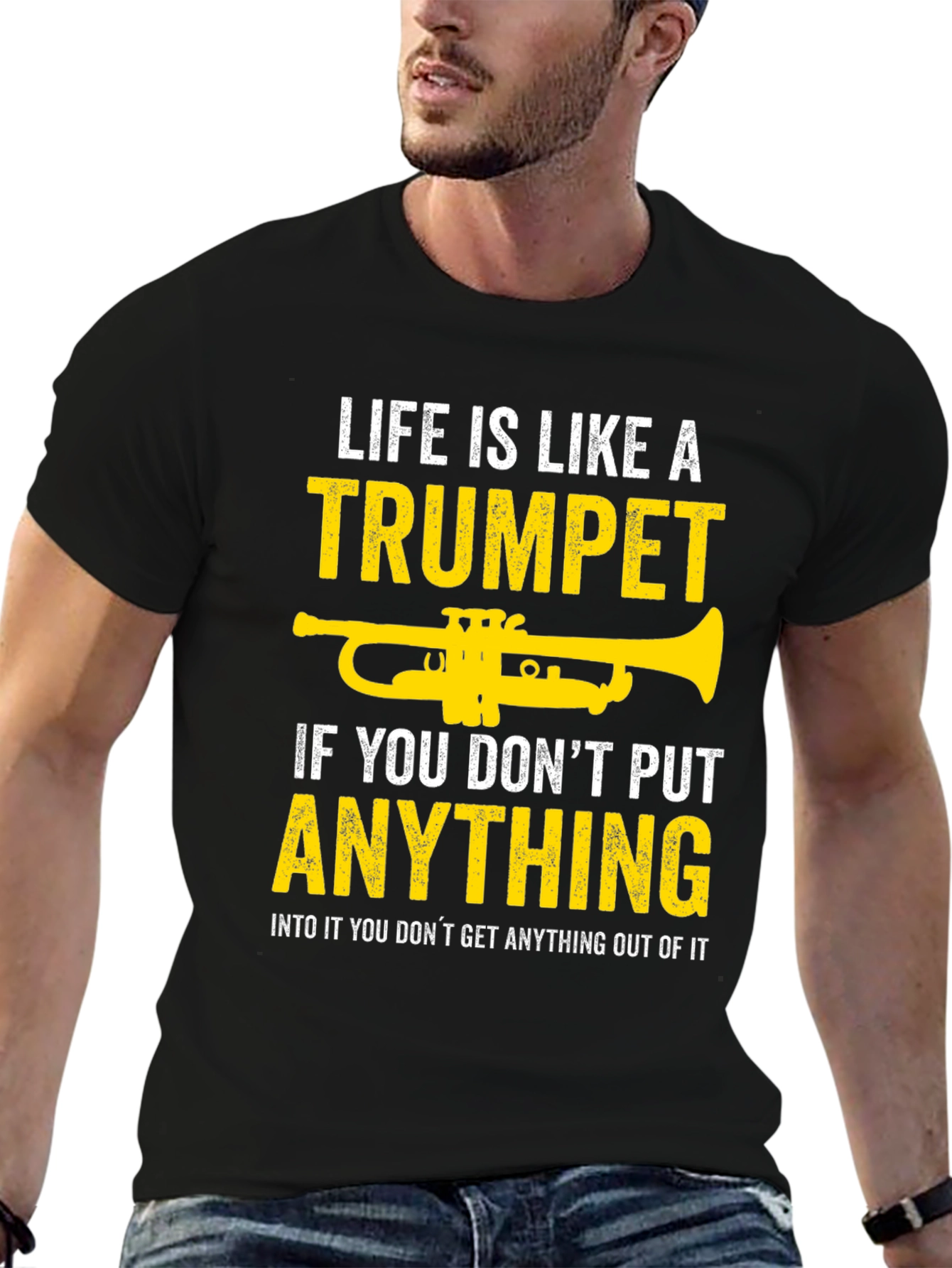 Black Life is Like a Trumpet T-Shirt view 6