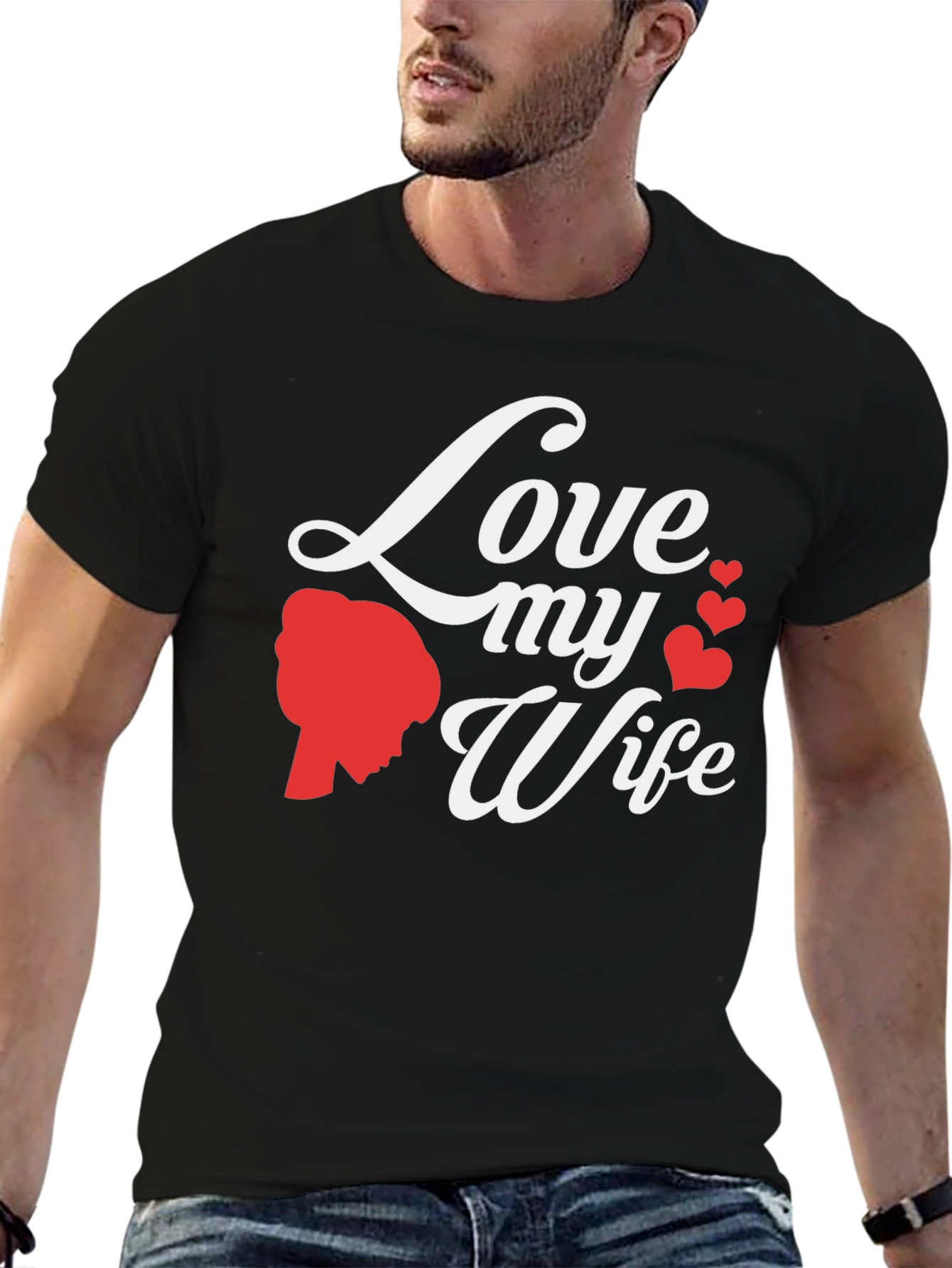Black Love My Wife Graphic Tee view 6