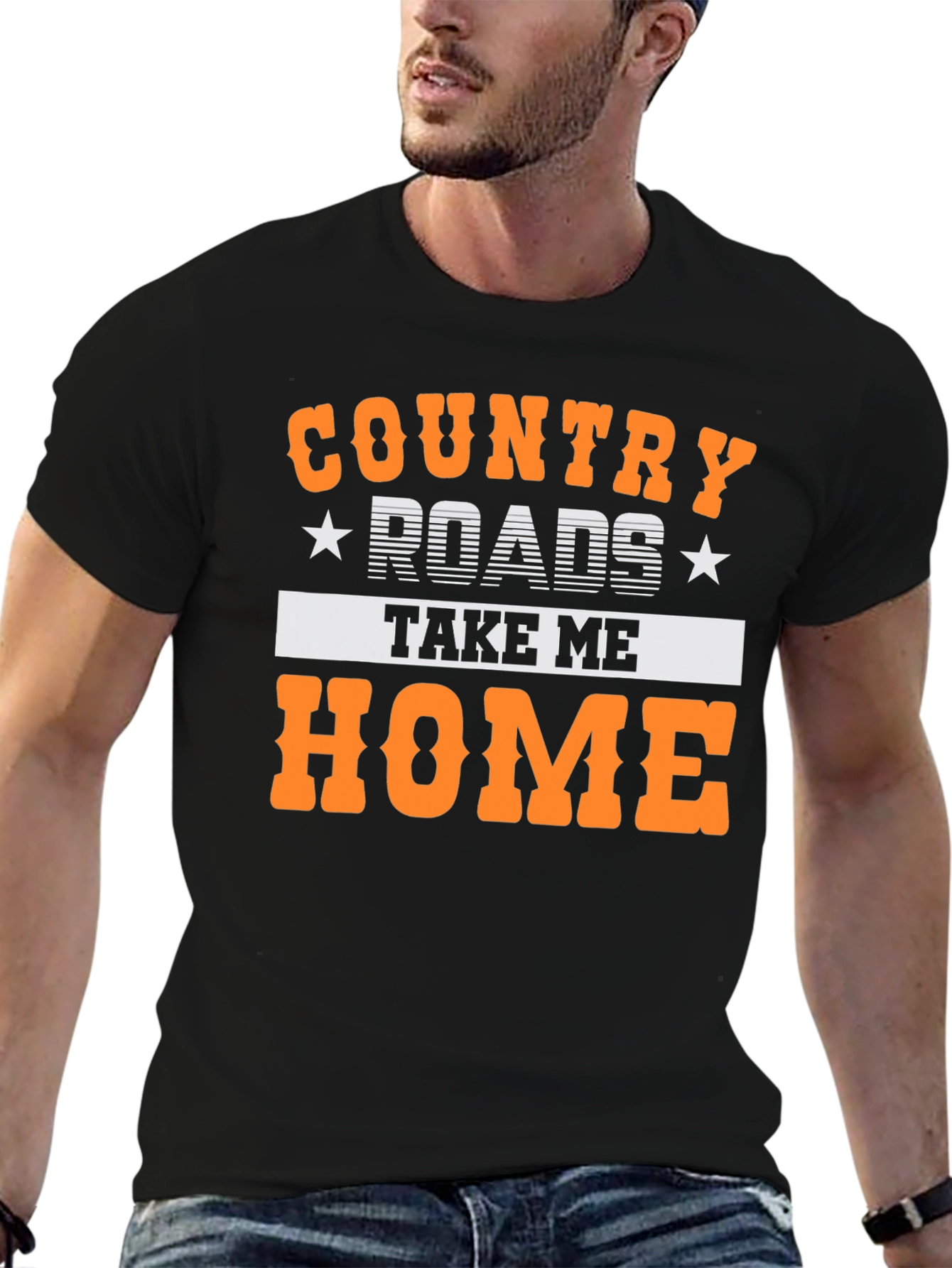 Black Country Roads Take Me Home T-Shirt view 6