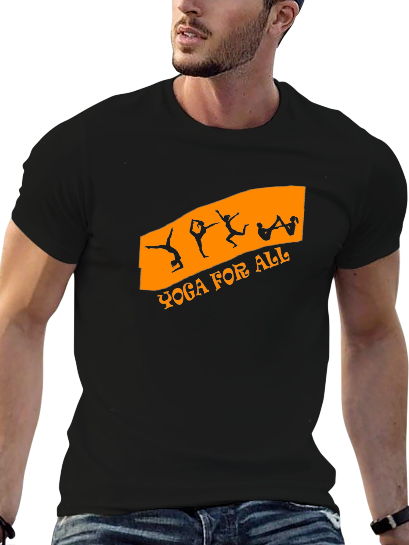 Black Yoga For All Graphic Tee - Stylish Comfort view 6