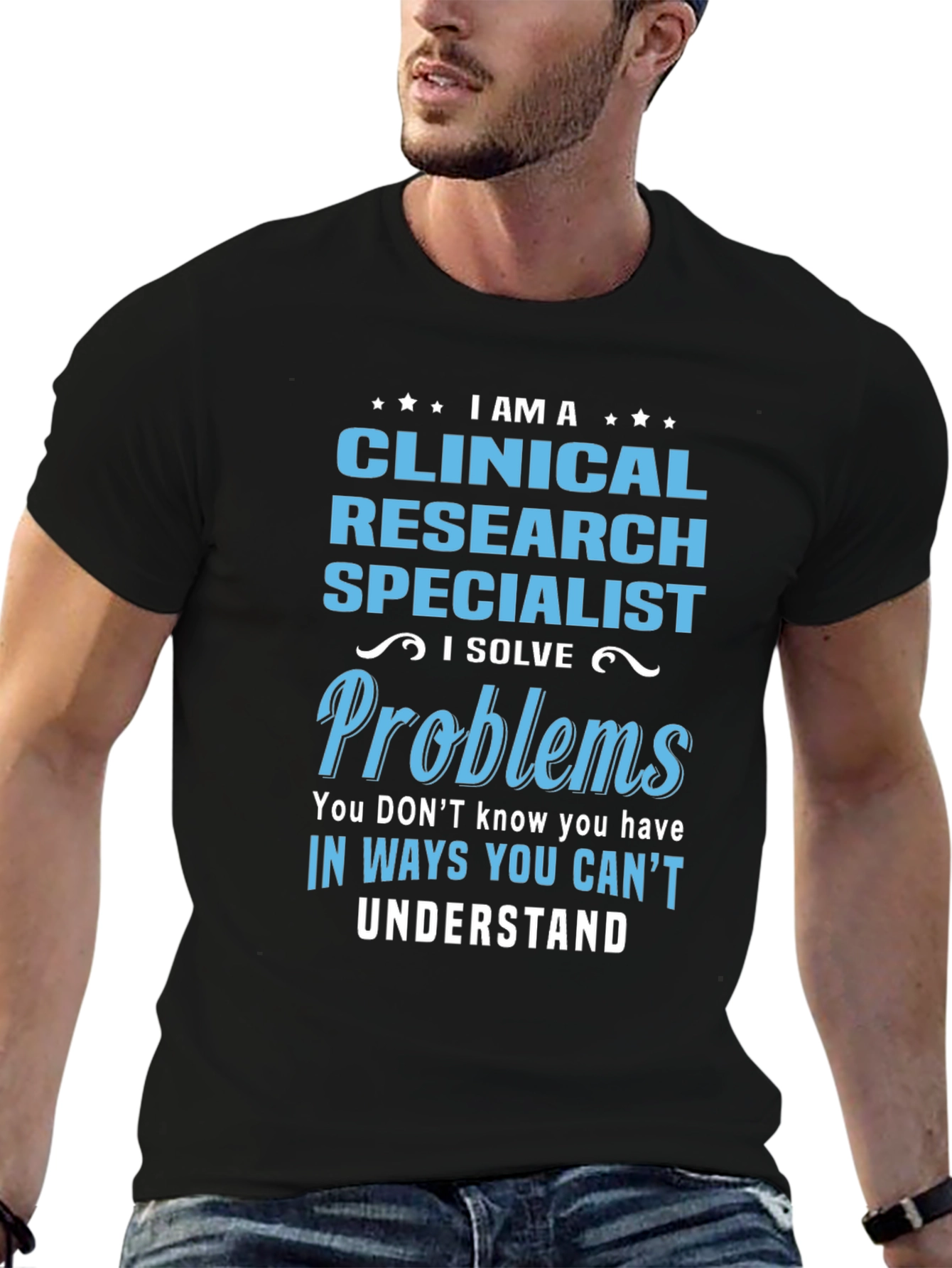 Black Clinical Research Specialist T-Shirt view 6