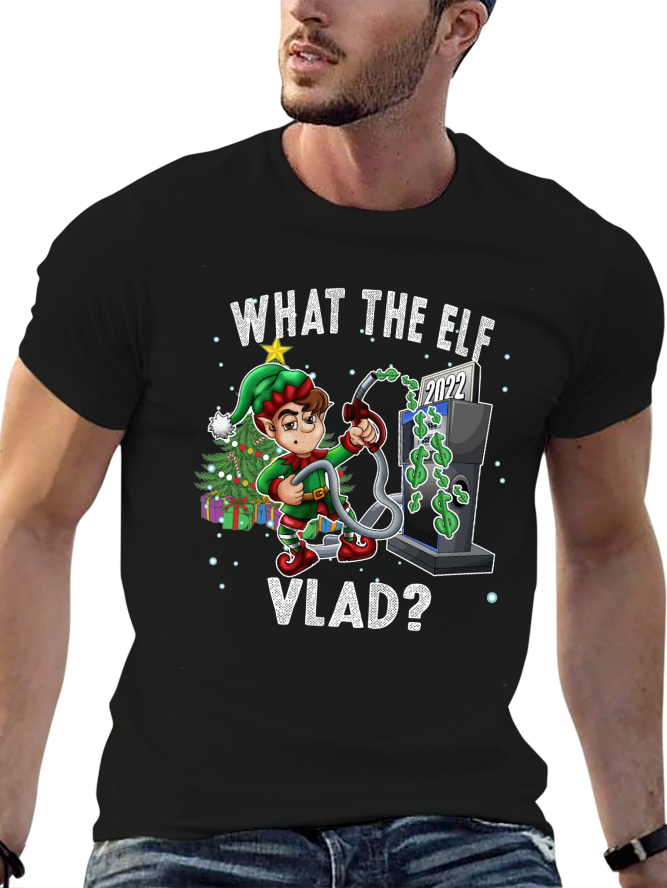 Black What the Elf VLAD T-Shirt view 6