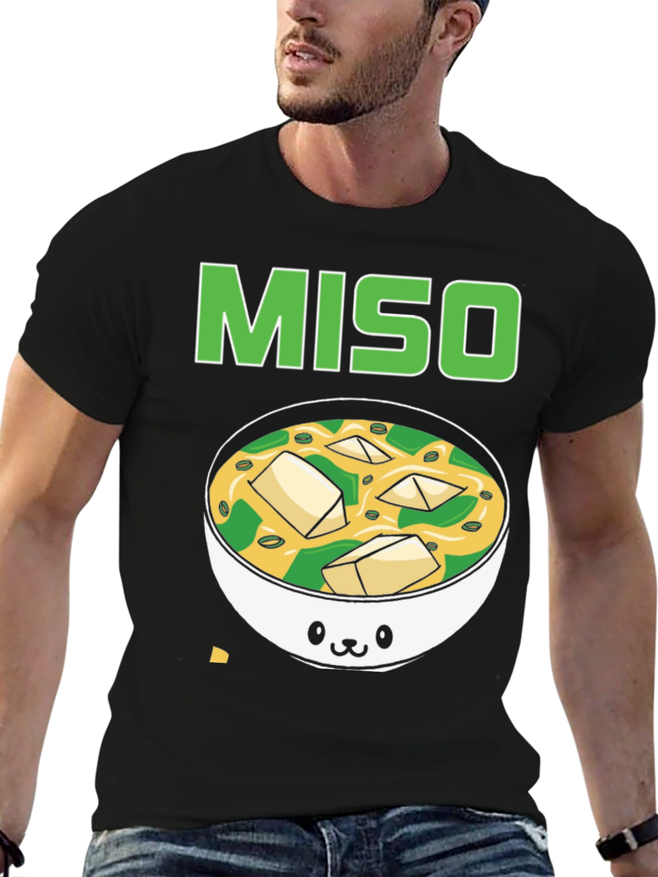 Black Miso Soup Cute Kawaii T-Shirt view 6