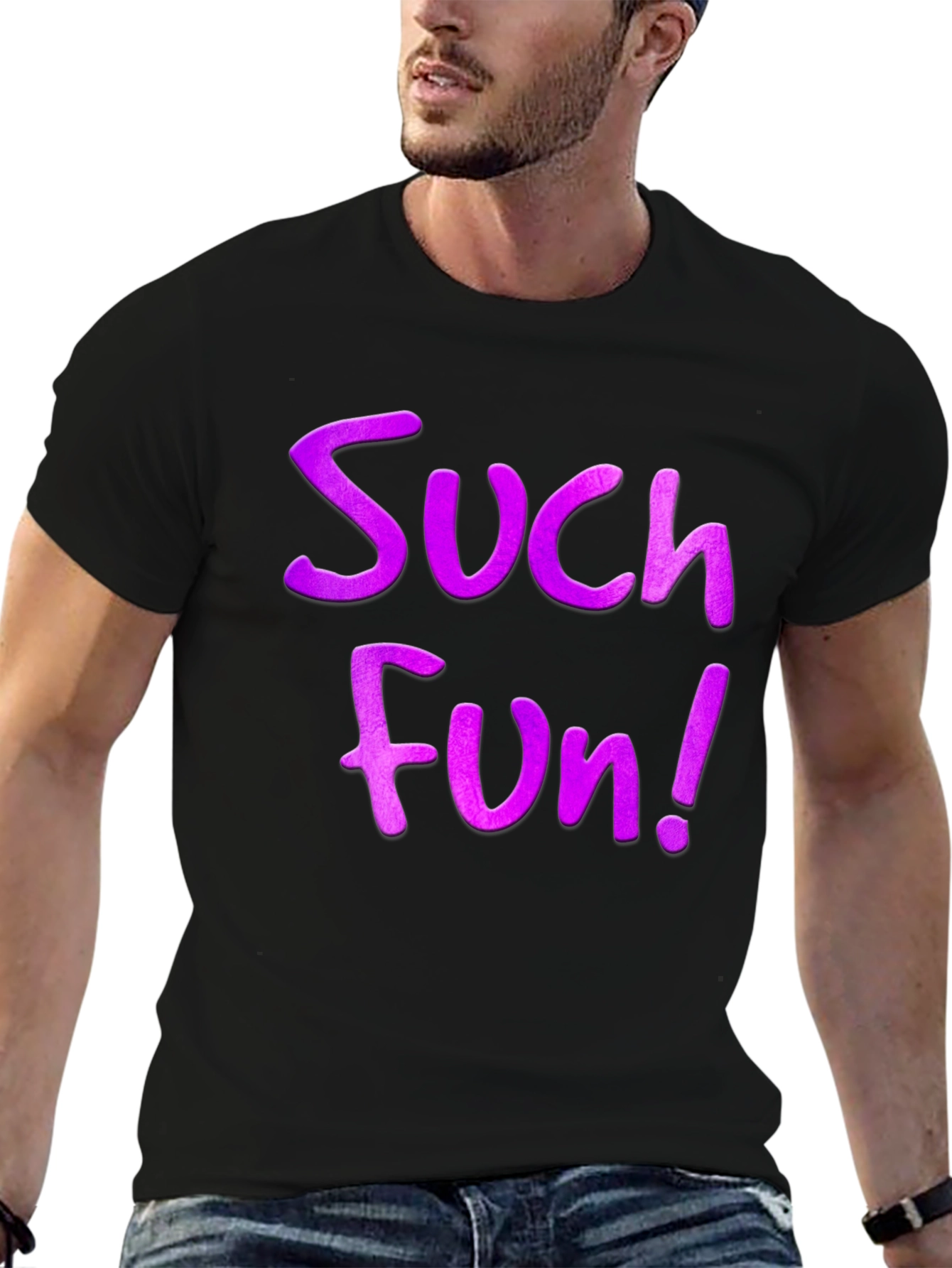 Black Such Fun! Graphic Novelty T-Shirt view 6