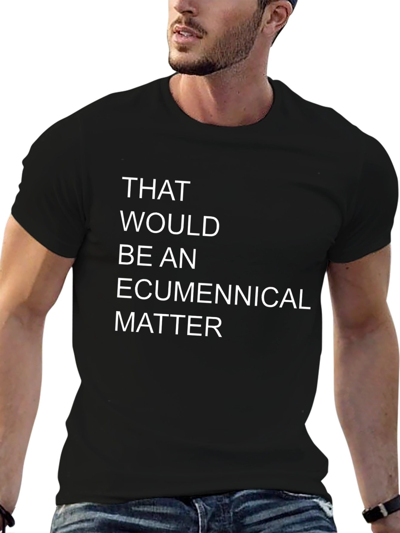 Black Ecumenical Matter T-Shirt, Black, Unisex view 6