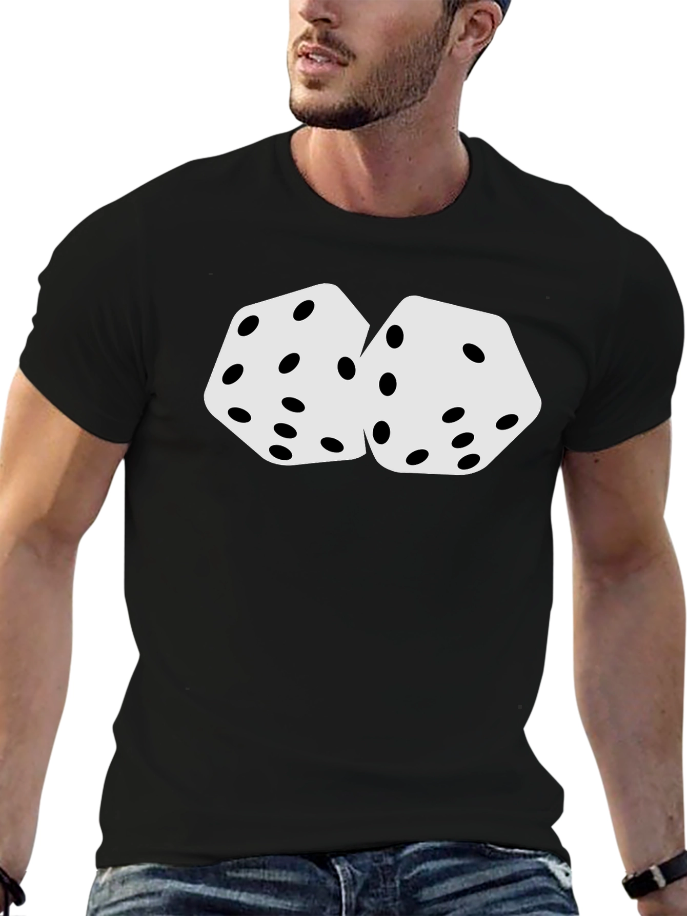 Black Dice Graphic Tee - Luck & Style Combined view 6