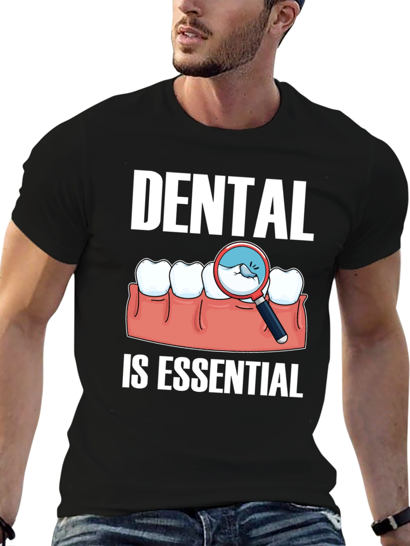 Black Dental Is Essential Graphic Tee view 6